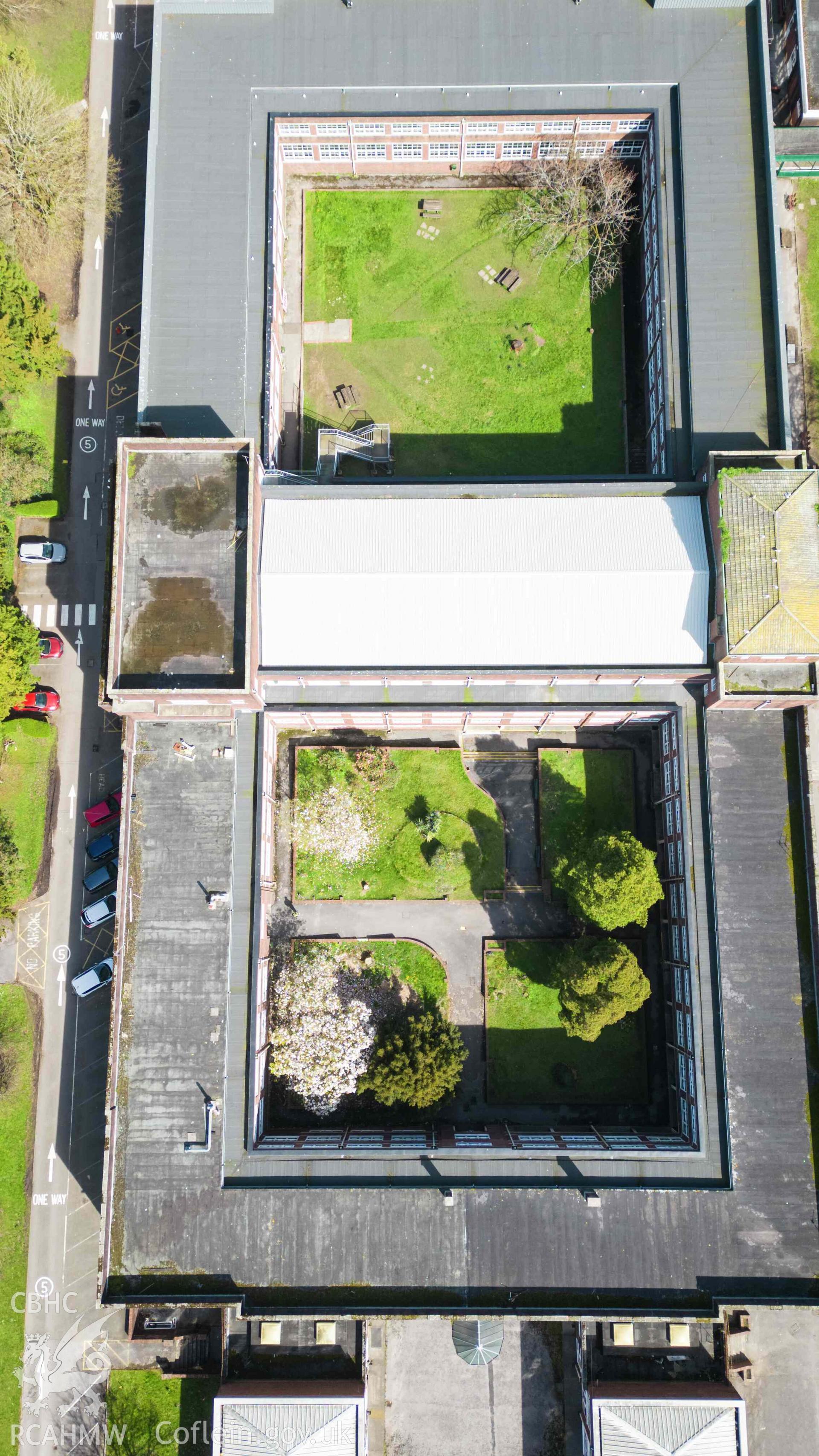 Bird's eye view of Bishop Gore School, Swansea. East at the top.