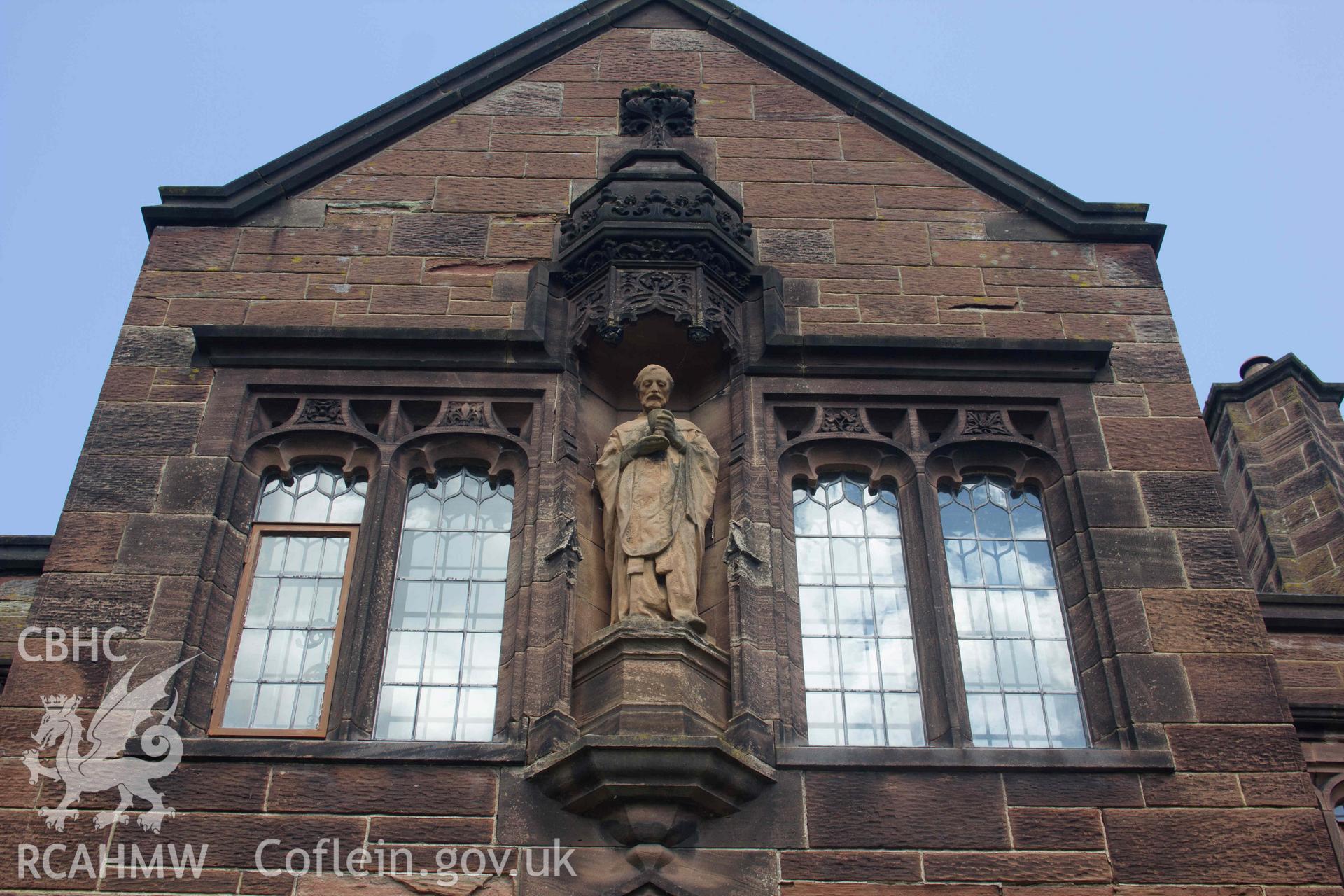 Photograph from a  Historic Building Record Level 2 survey of the tower porch and cellar, for Gladstone's / St Deiniol’s Library, Church Lane, Hawarden, Report no: 0473. Project code A0488.2.