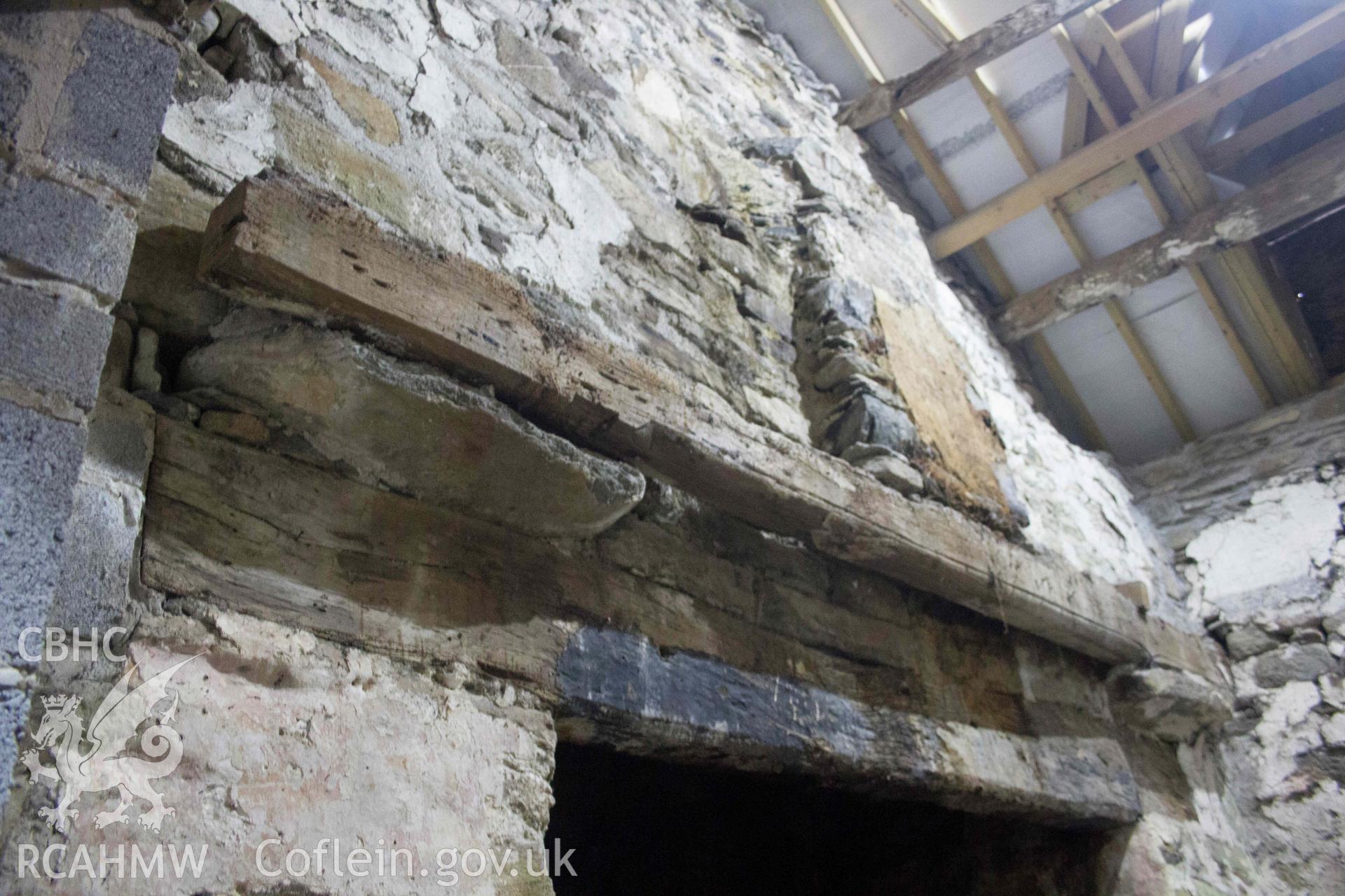 Photograph from an Historic Building Record Level 2 of a Cottage at Penrhyn Garn, Rhydlydan, Pentrefoelas, carried out by Aeon Archaeology in February 2024. Project Code: A0353.2.