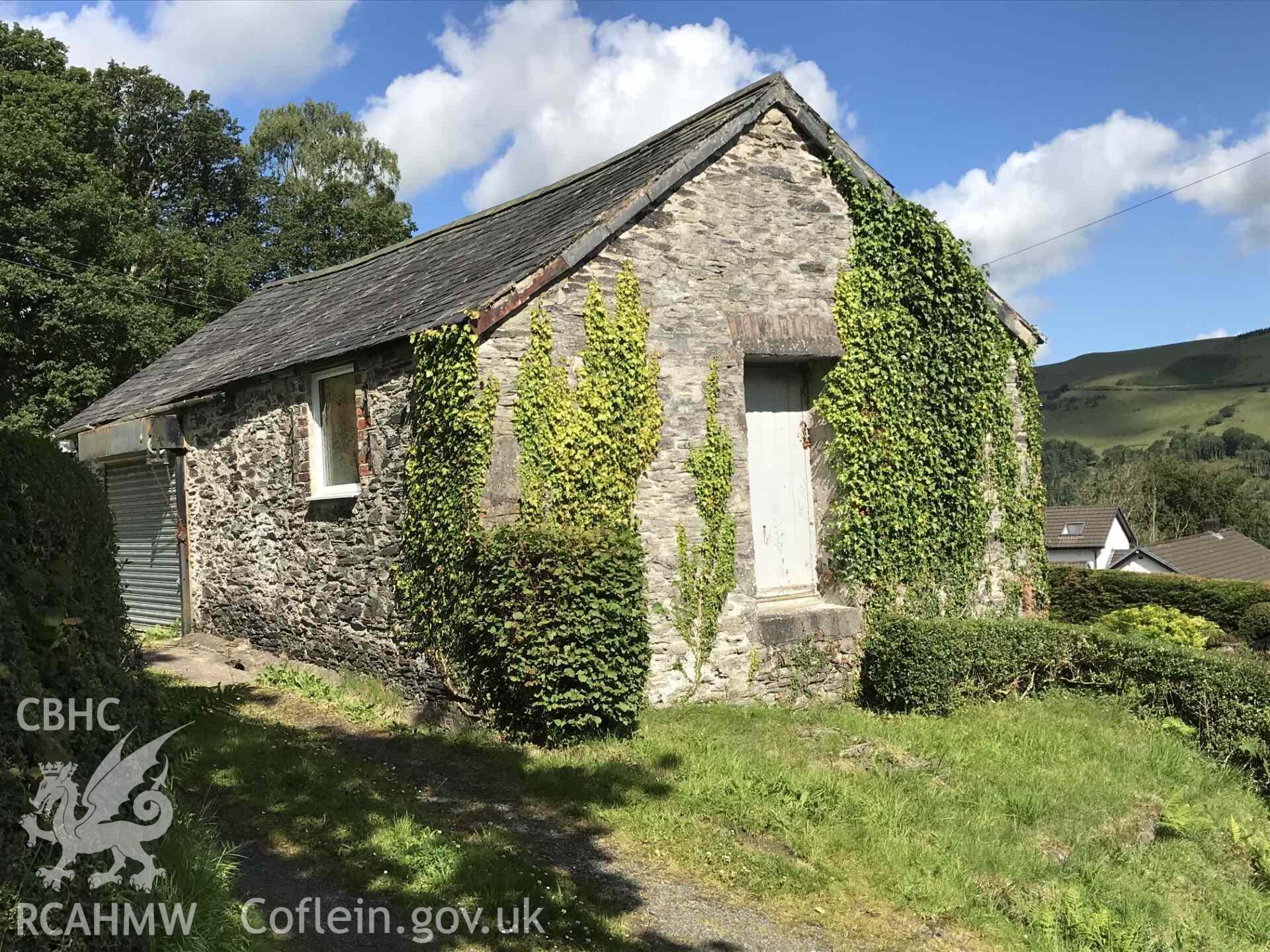 Photograph of the old magazine building, Goginan. Taken by Rosemary A Sant in 2024.