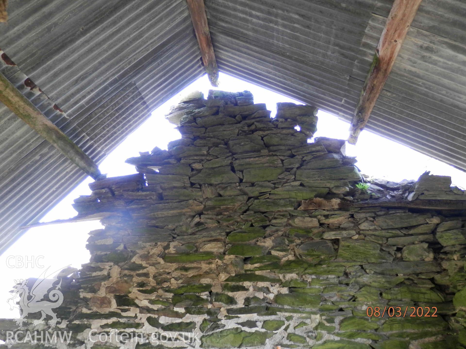Photograph from an Archaeological Standing Building Recording of Rhosydd, Llanbadarn Fynydd, carried out by Border Archaeology in 2022, reference: BA2215RHO.
