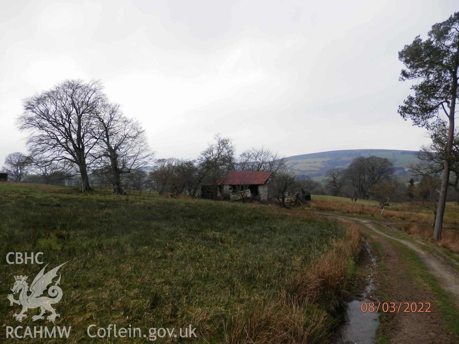 Photograph from an Archaeological Standing Building Recording of Rhosydd, Llanbadarn Fynydd, carried out by Border Archaeology in 2022, reference: BA2215RHO.