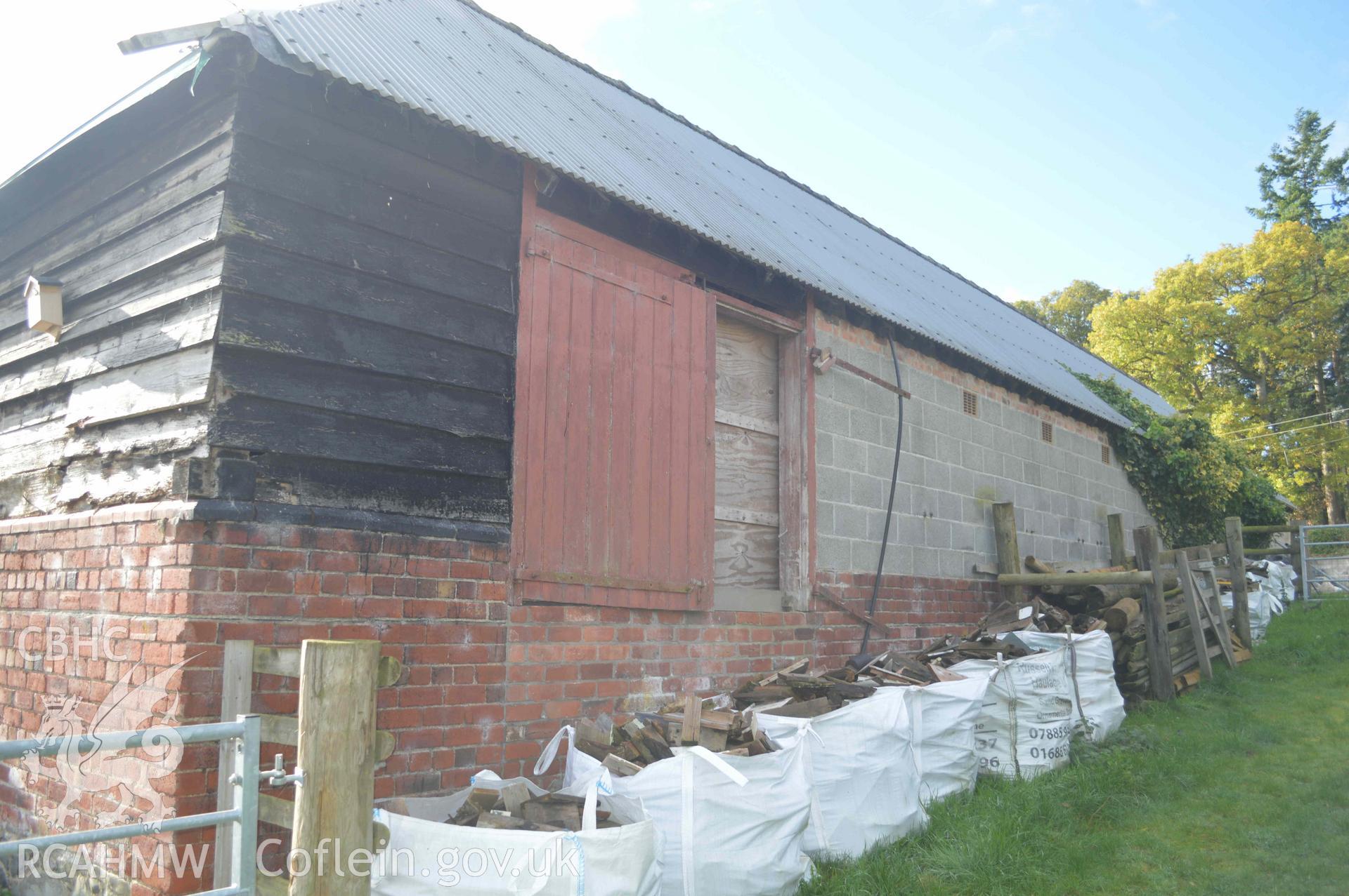 Photograph from a Historic Building Recording of Lower Gwestydd, Aberbechan, carried out by Clwyd-Powys Archaeological Trust in 2022. Project no. 2618.