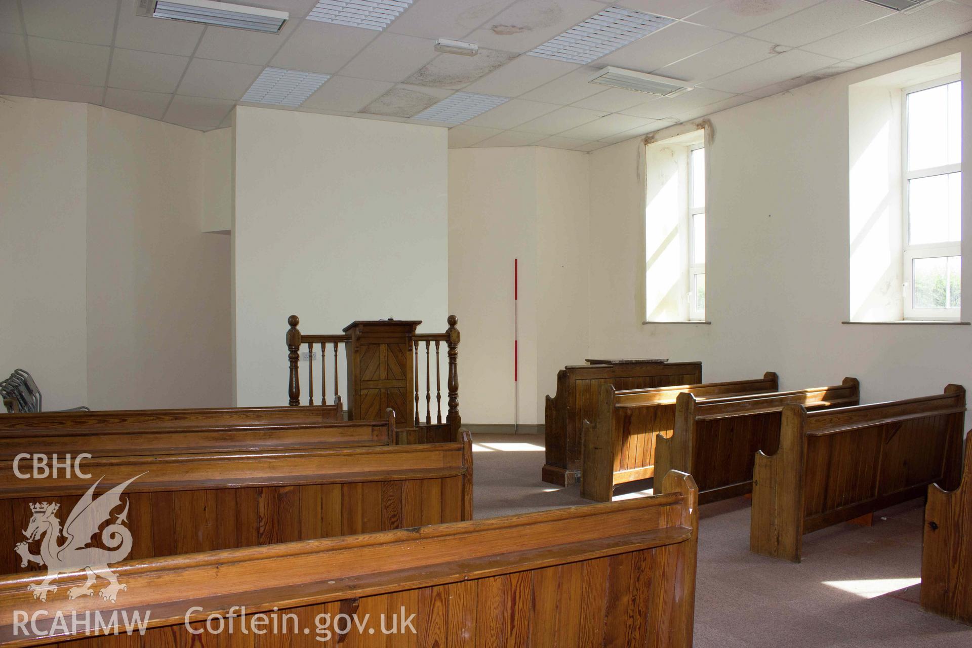 Photograph from a Photographic Building Survey of Salem Chapel, Eryrys, carried out by Aeon Archaeology in July 2022. Project Code: A0367.1.