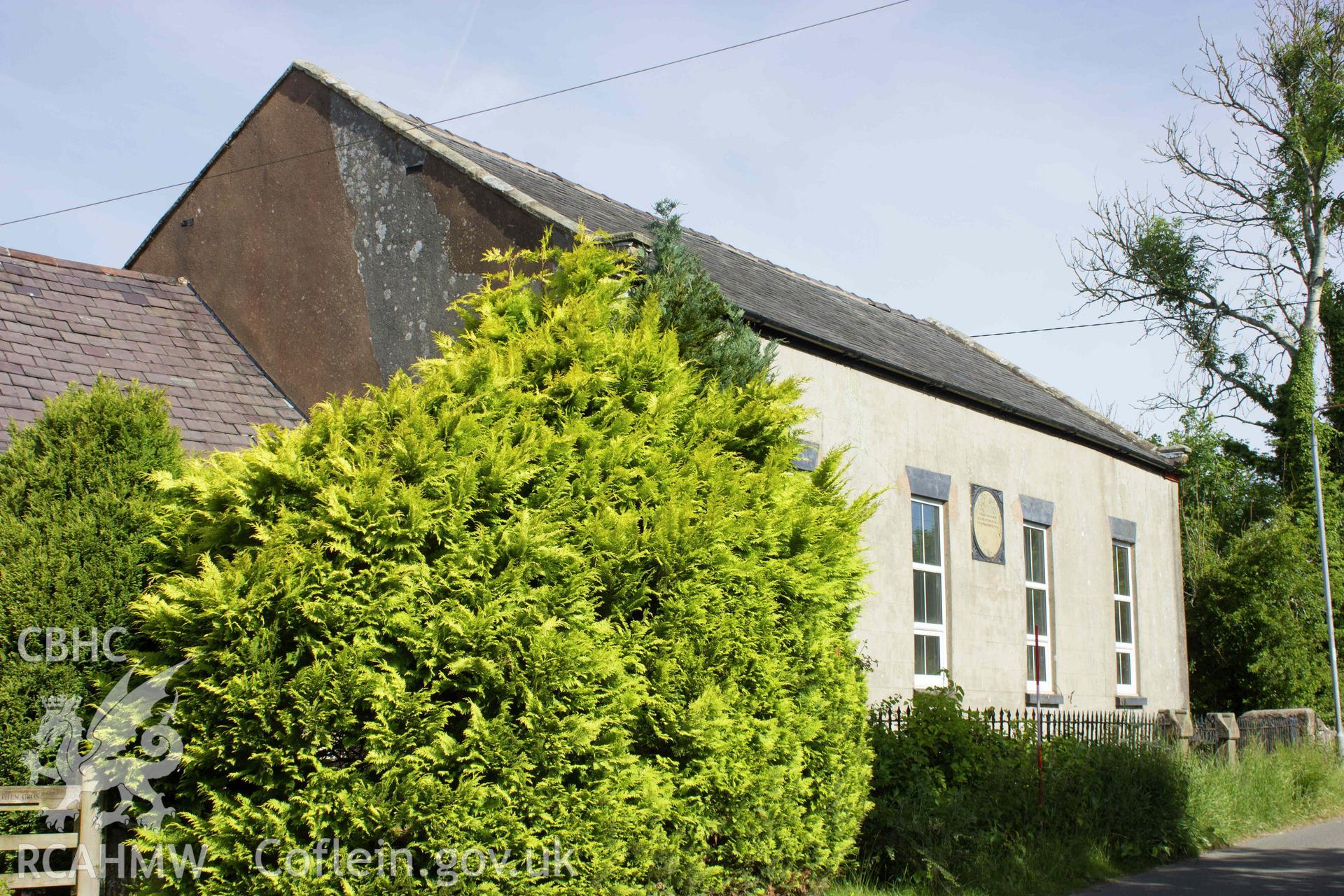 Photograph from a Photographic Building Survey of Salem Chapel, Eryrys, carried out by Aeon Archaeology in July 2022. Project Code: A0367.1.