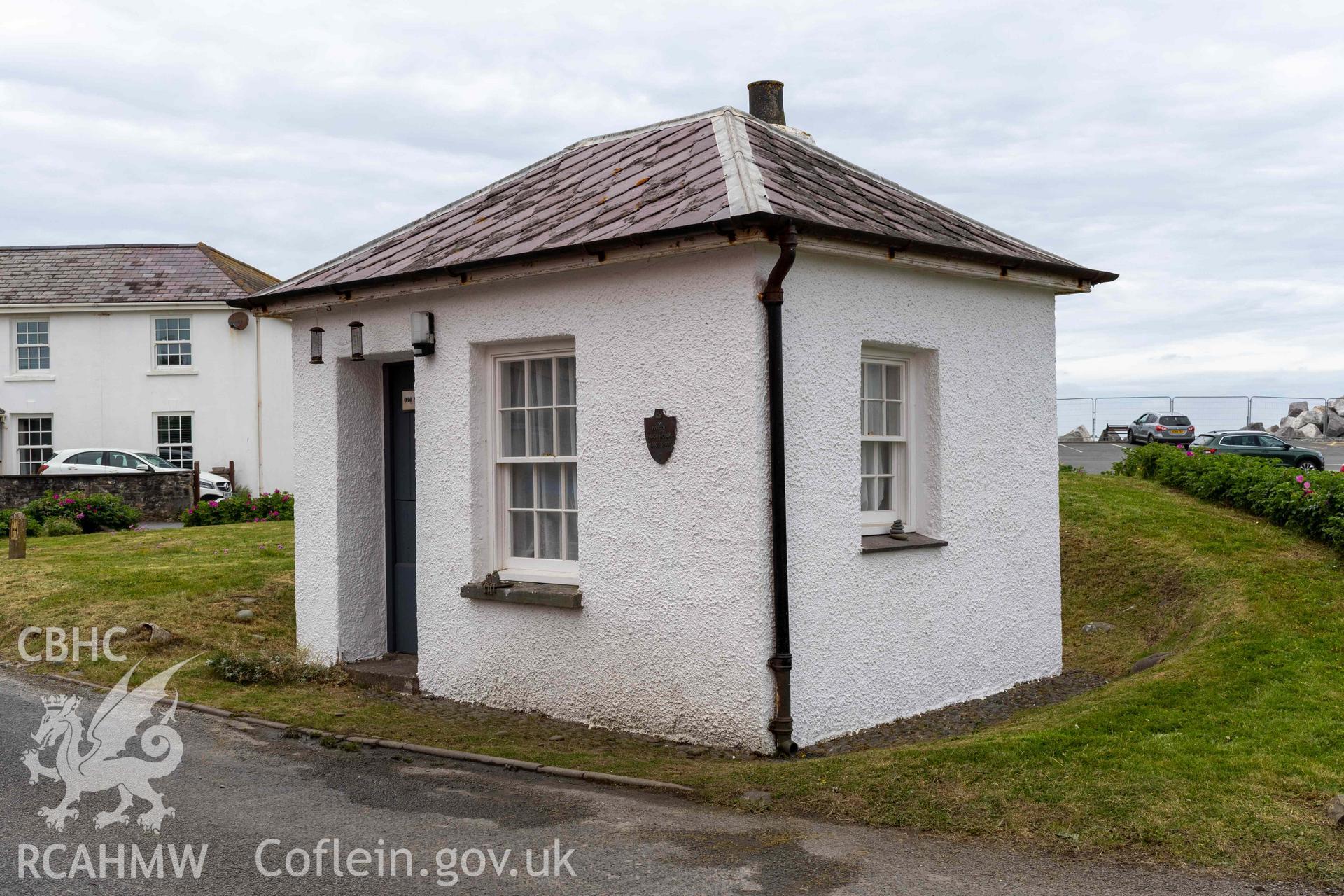 Aberaeron Weigh House. Front and side elevation from the southeast.