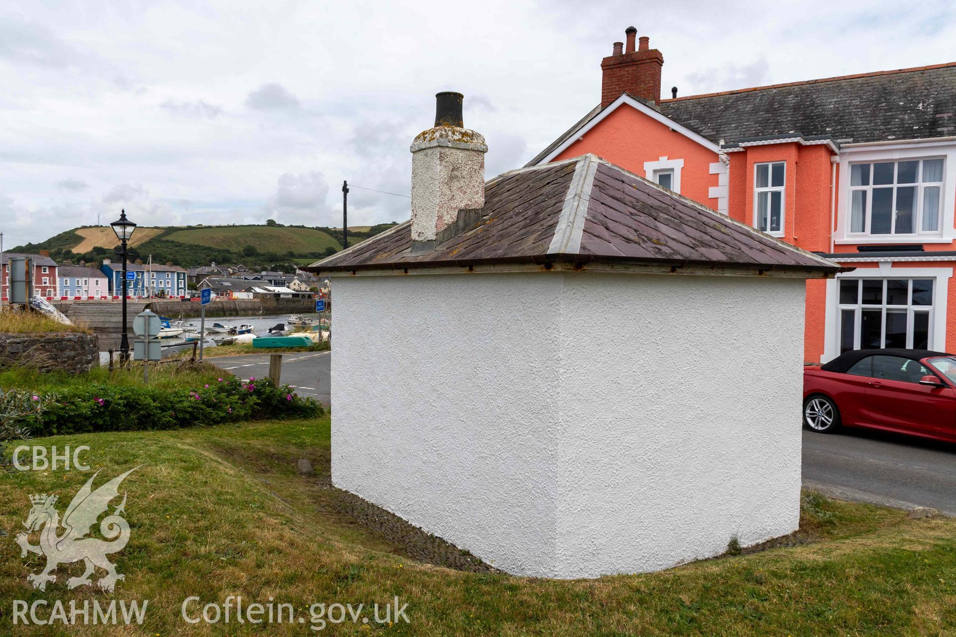 Aberaeron Weigh House. Back and side elevation from the northwest.