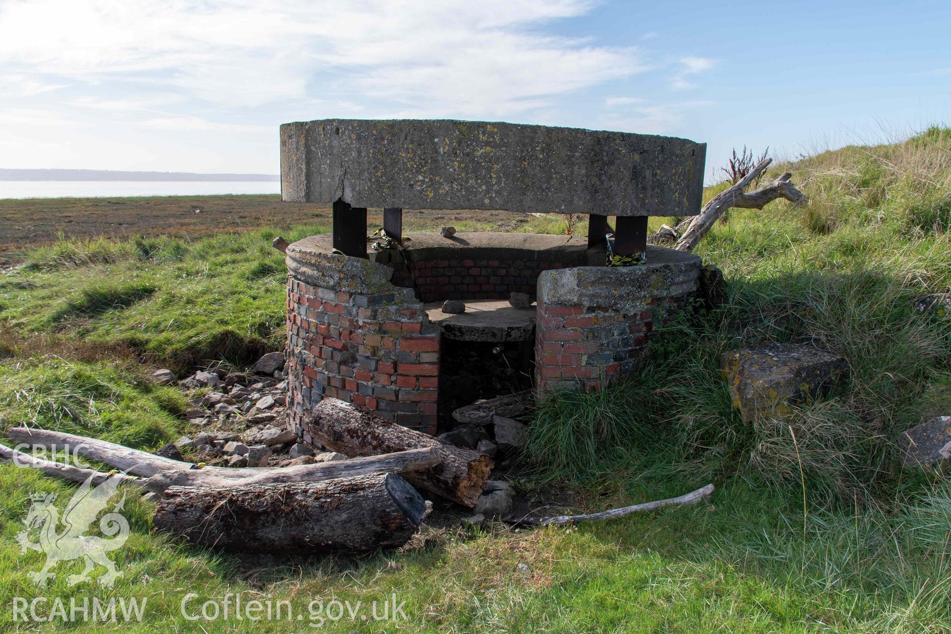 Coastal Observation Post, Undy. Detail showing east face of structure, taken 11 October 2022