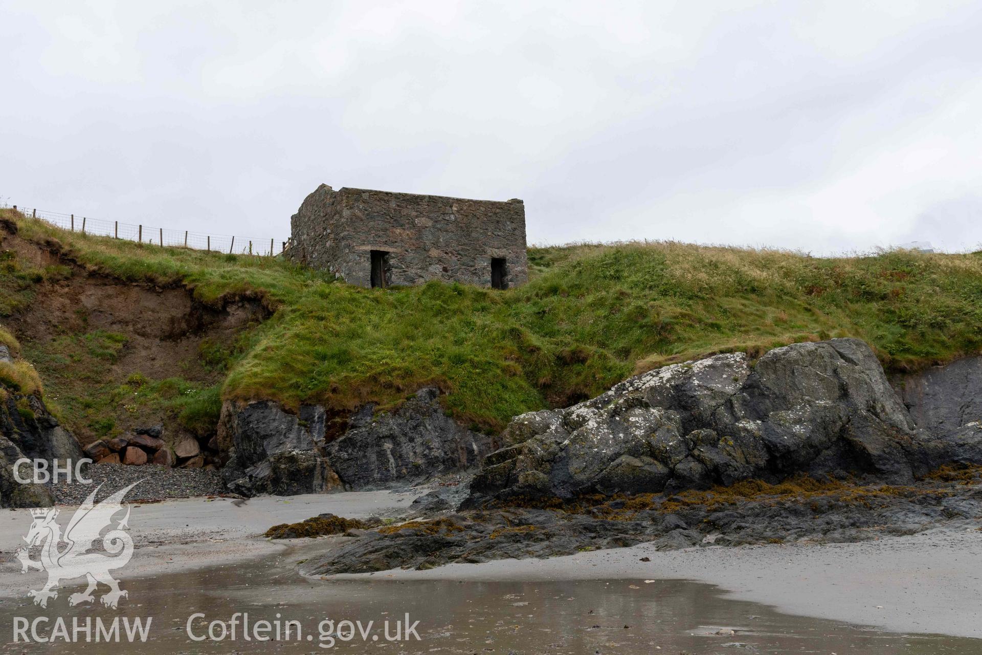 Lime Kiln, Porth Ysgaden. General view from the west.