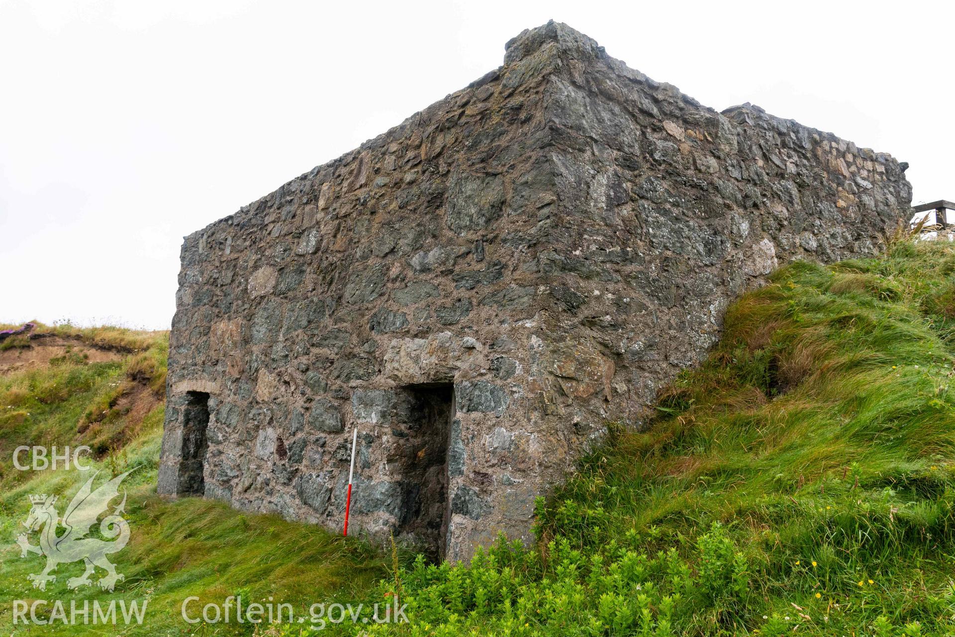 Lime Kiln, Porth Ysgaden. West and south faces (with scale).