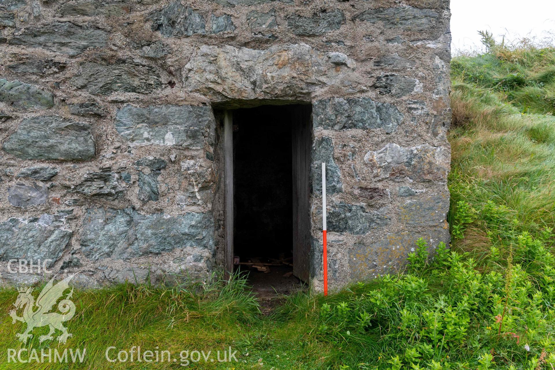 Lime Kiln, Porth Ysgaden. North kiln-eye access.