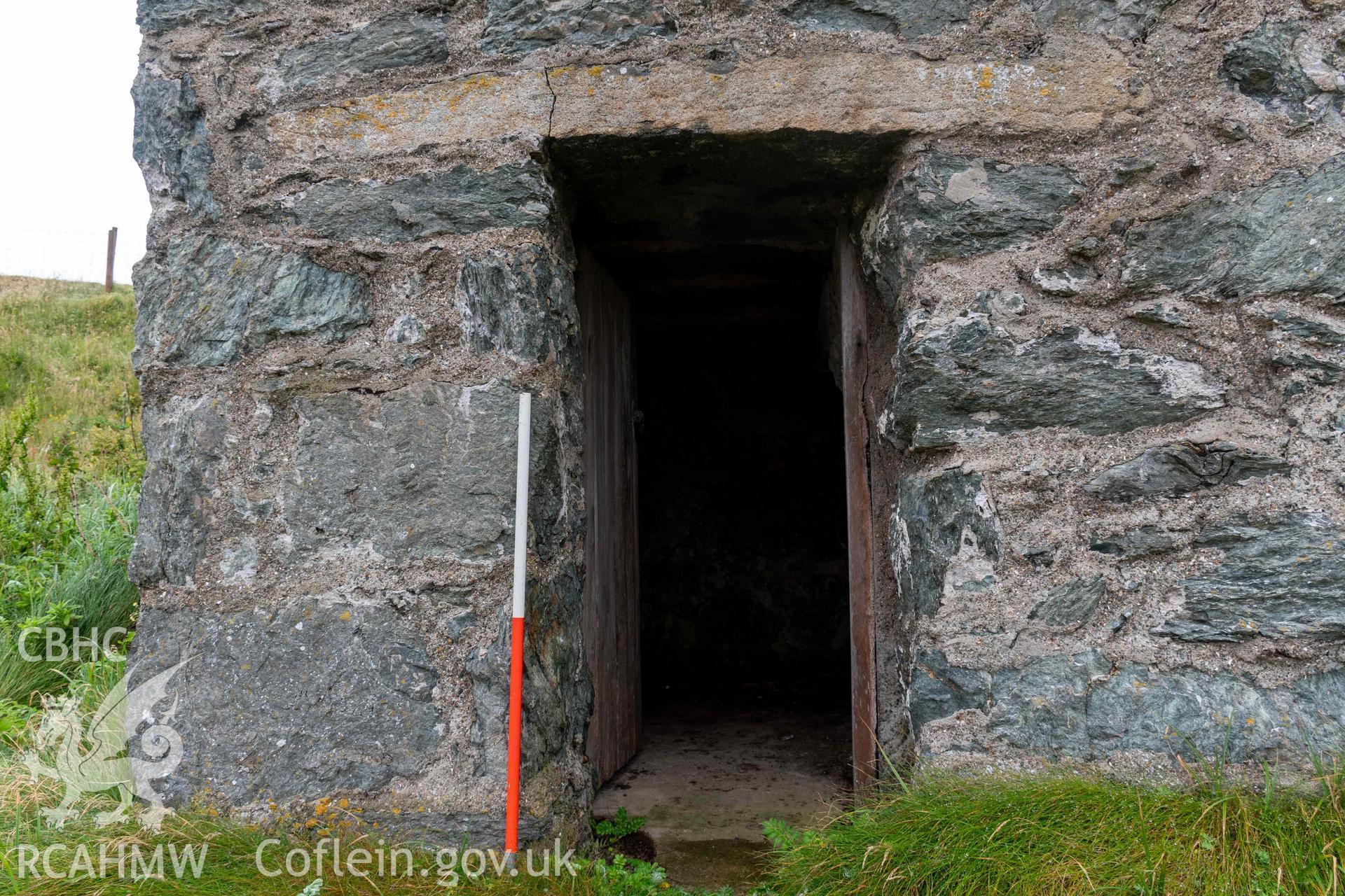 Lime Kiln, Porth Ysgaden. South kiln-eye access.