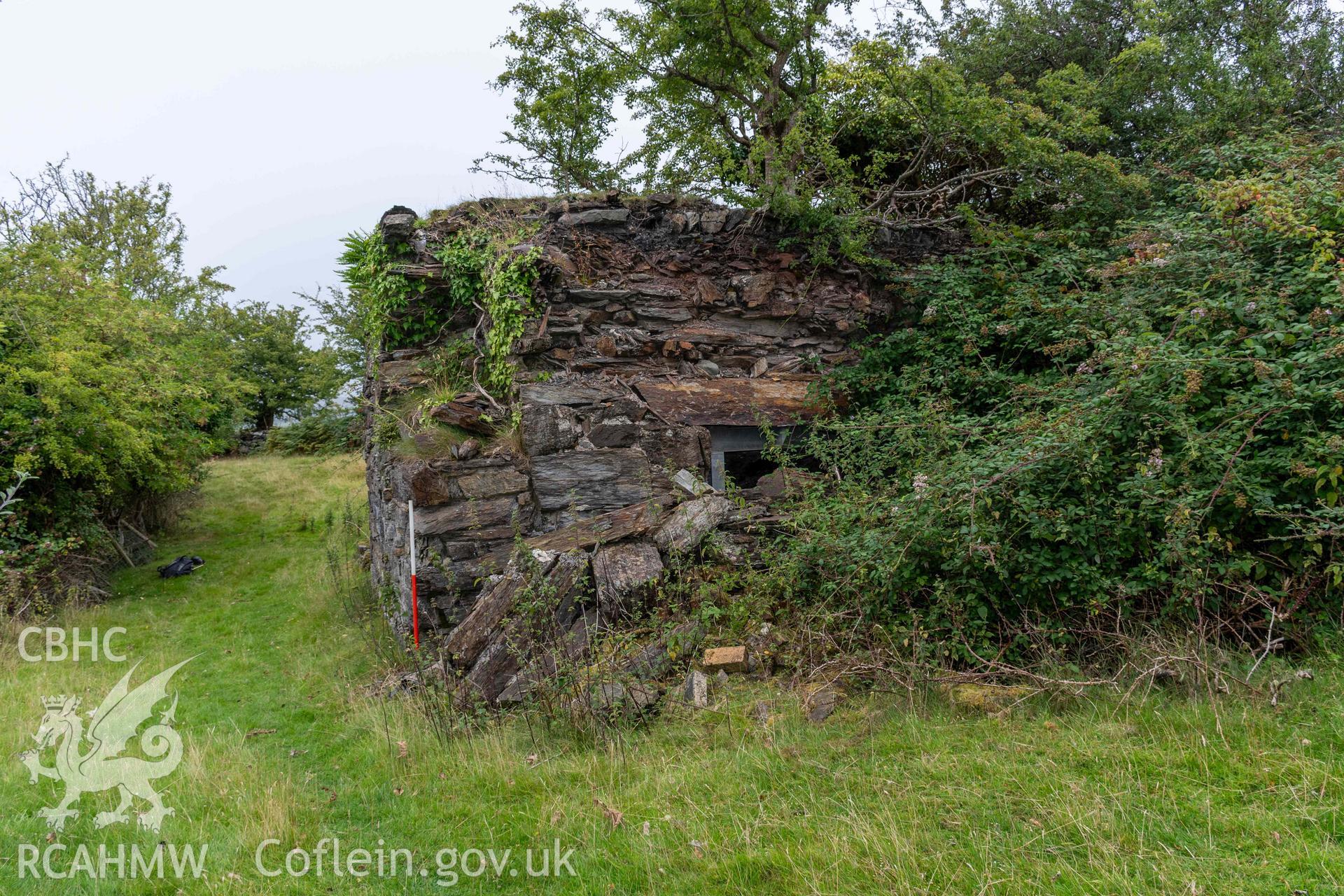 Lime Kiln, Llechollwyn. West face (with scale).
