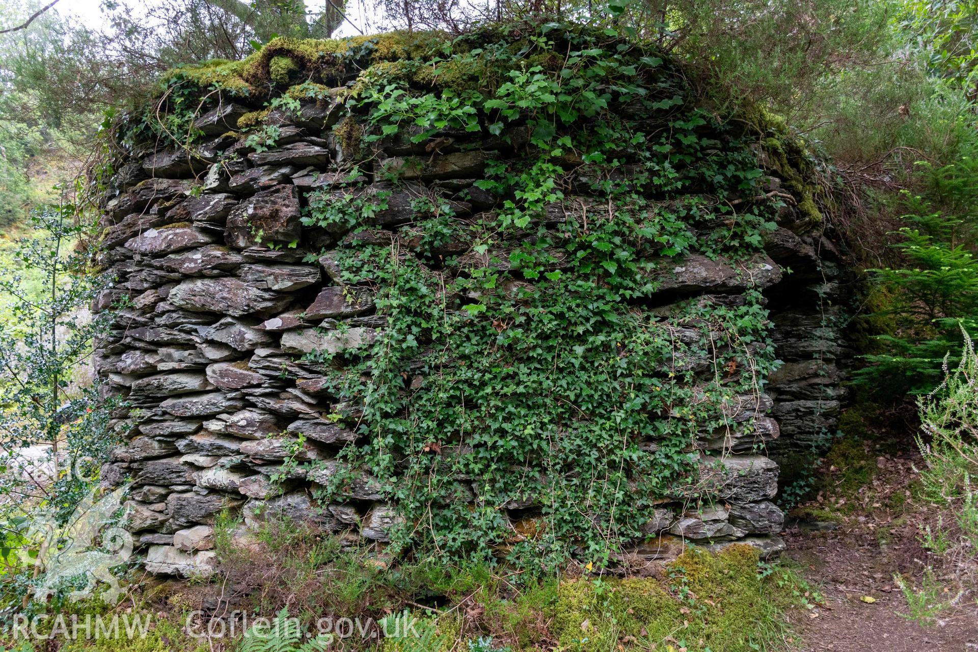 Lime Kiln, Coed y Garth. Curving east face and noth side.