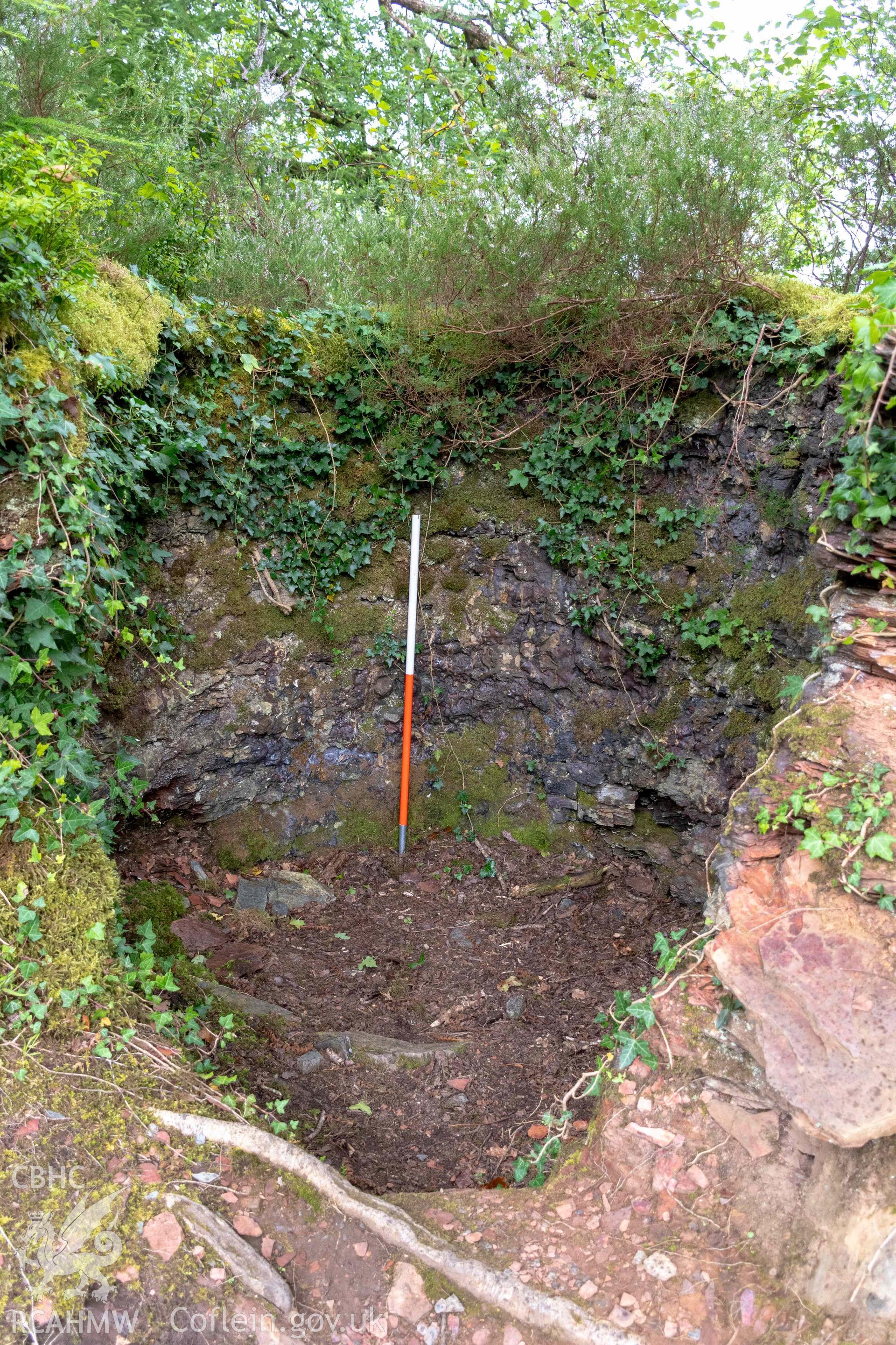 Lime Kiln, Coed y Garth. Crucible (with scale).