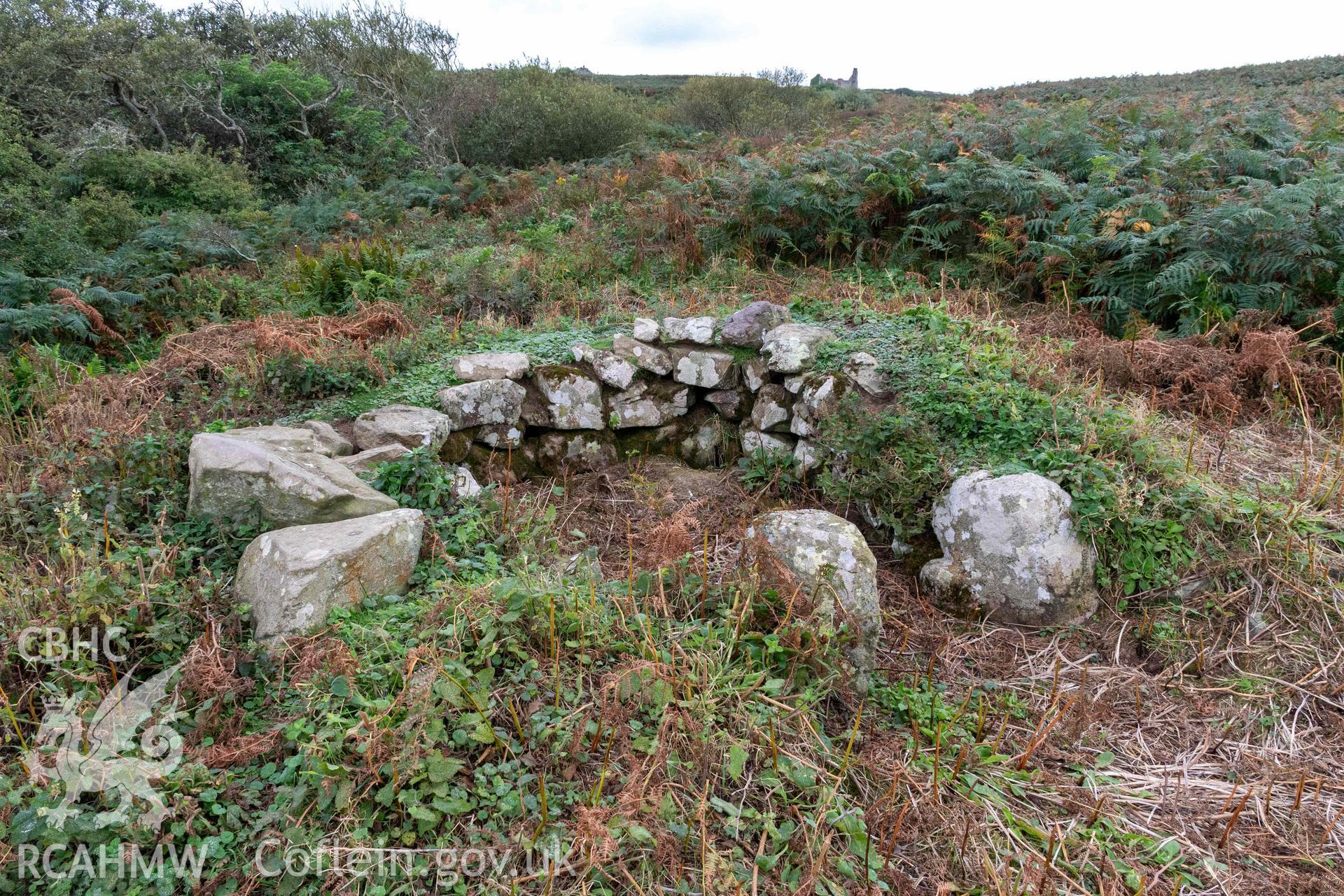 Hut 13. View from the northeast taken 03/09/2024 (with scale)