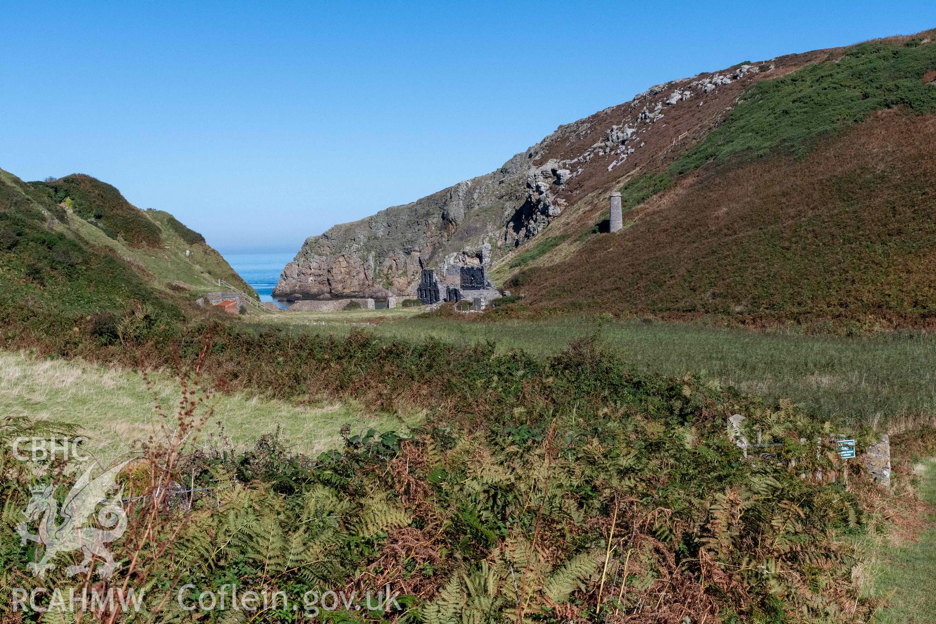 Porth Llanlleiana Porcelain and China Clay Works. General view from the southeast.