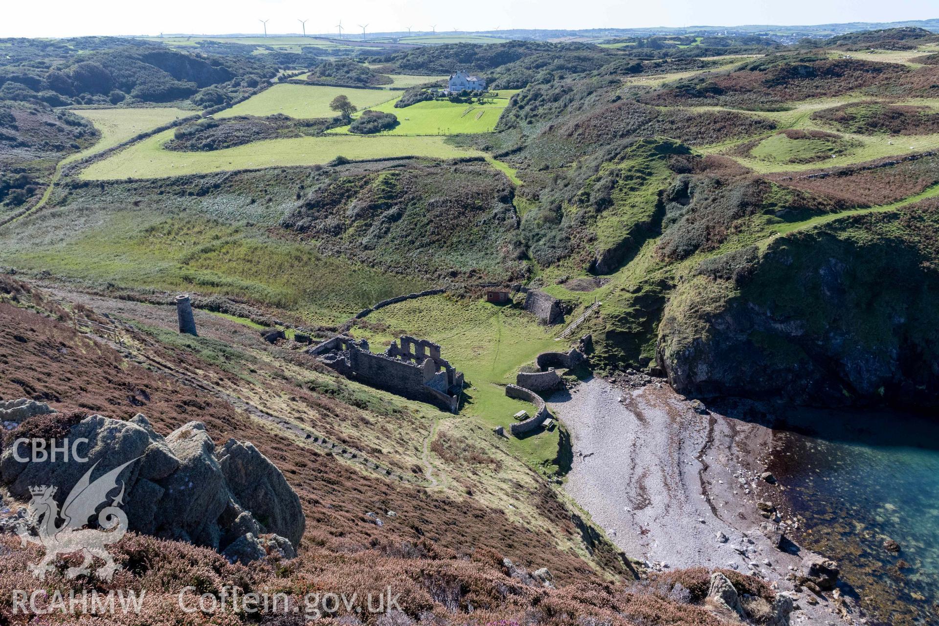 Porth Llanlleiana Porcelain and China Clay Works. General view from the northeast.