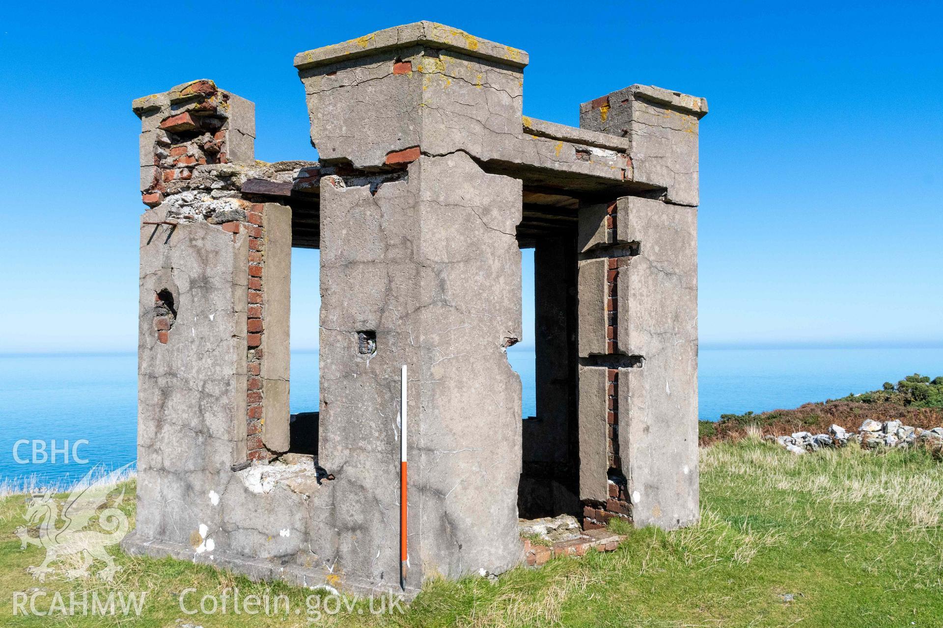 Coronation Tower, Llanlleiana Head. View from the southwest (with scale).