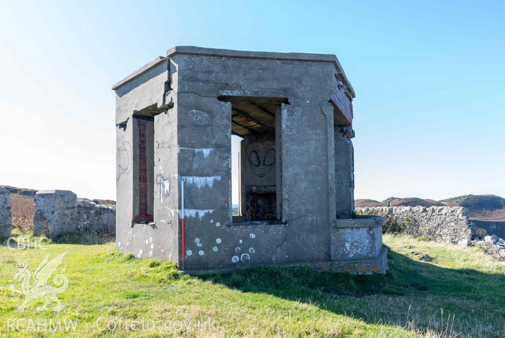 Coronation Tower, Llanlleiana Head. View from the northeast (with scale).