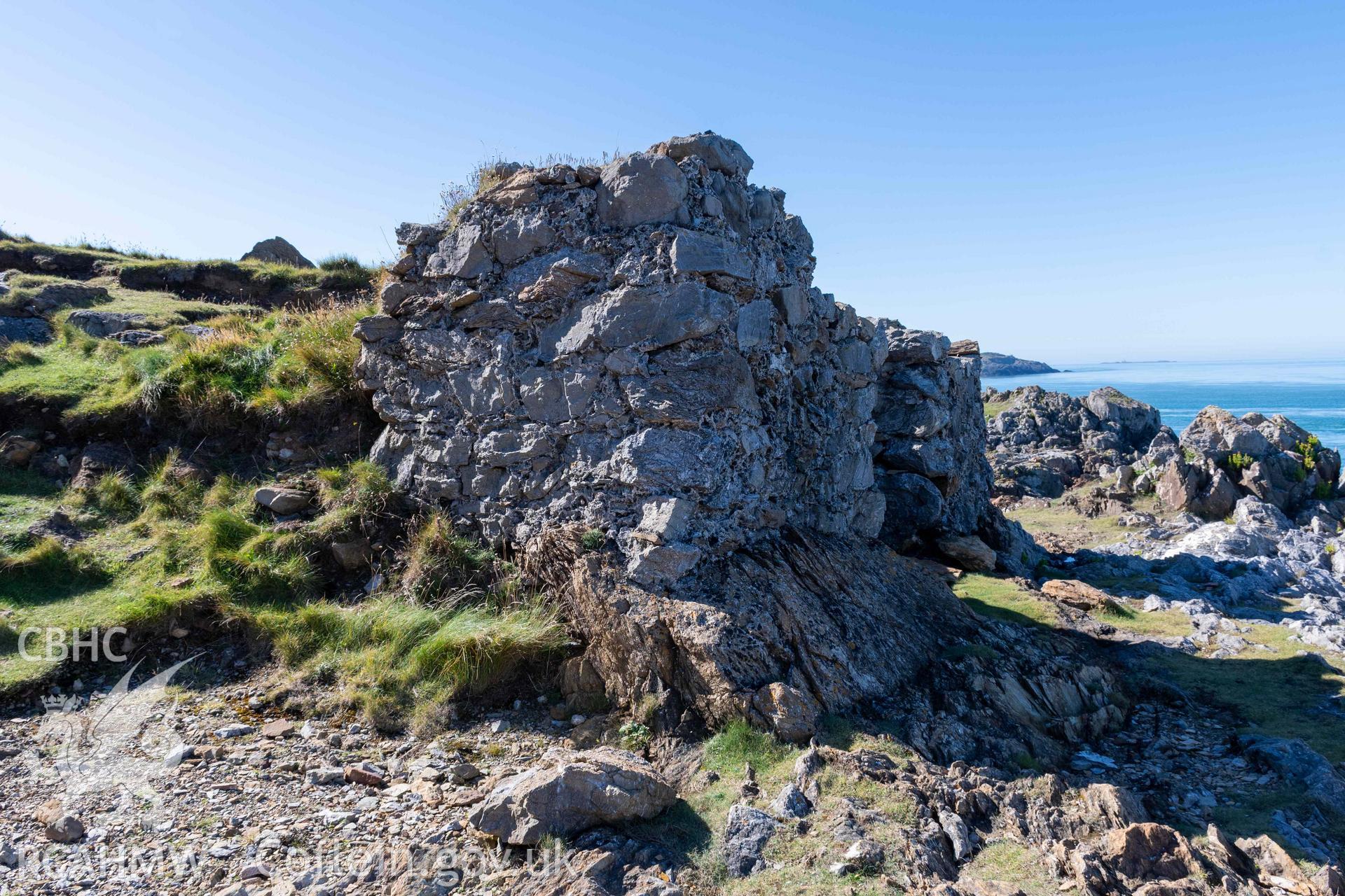 Lime Kiln, Llanbadrig Point. East and north faces of the kiln.
