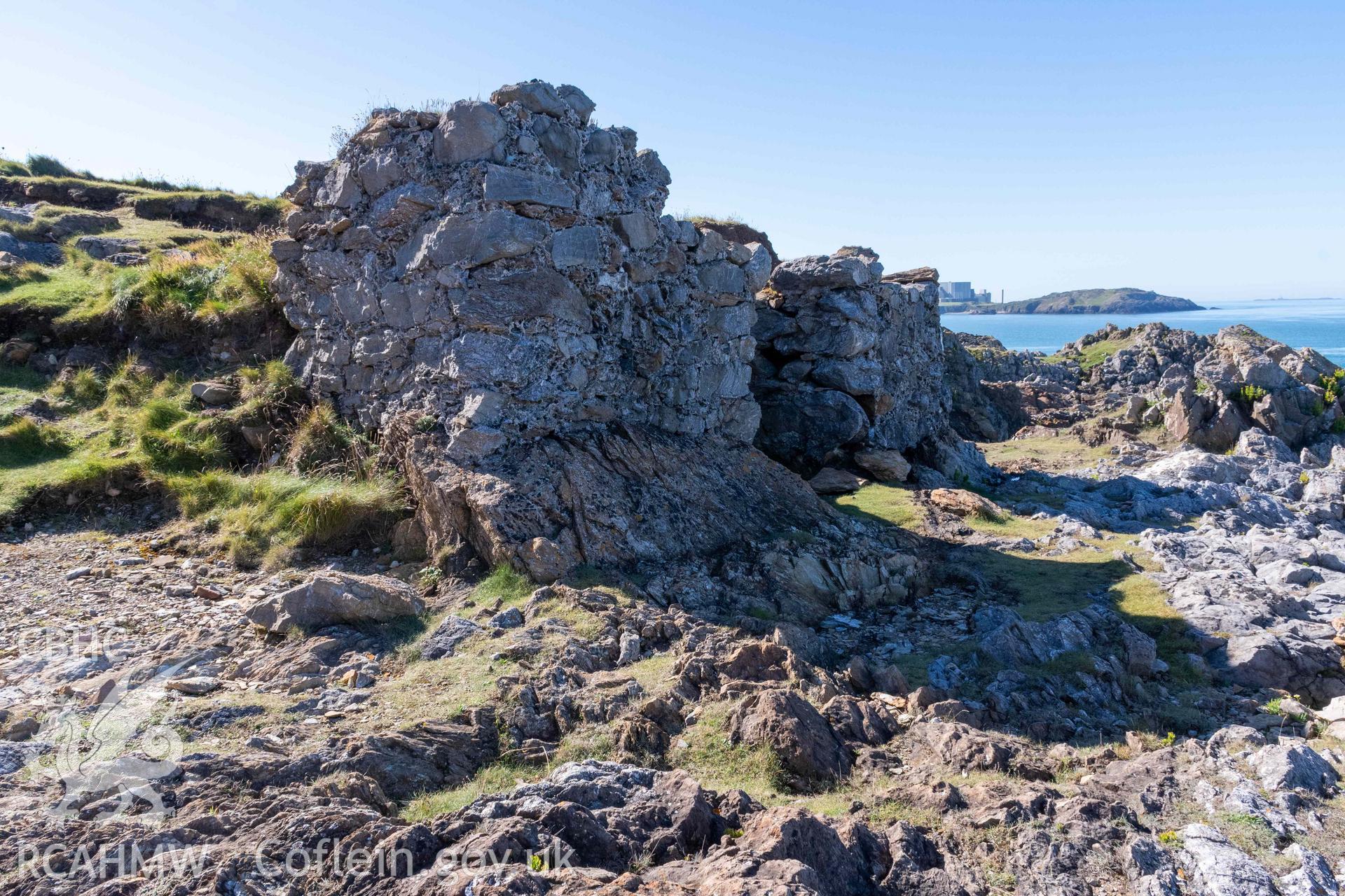 Lime Kiln, Llanbadrig Point. North face of the kiln.