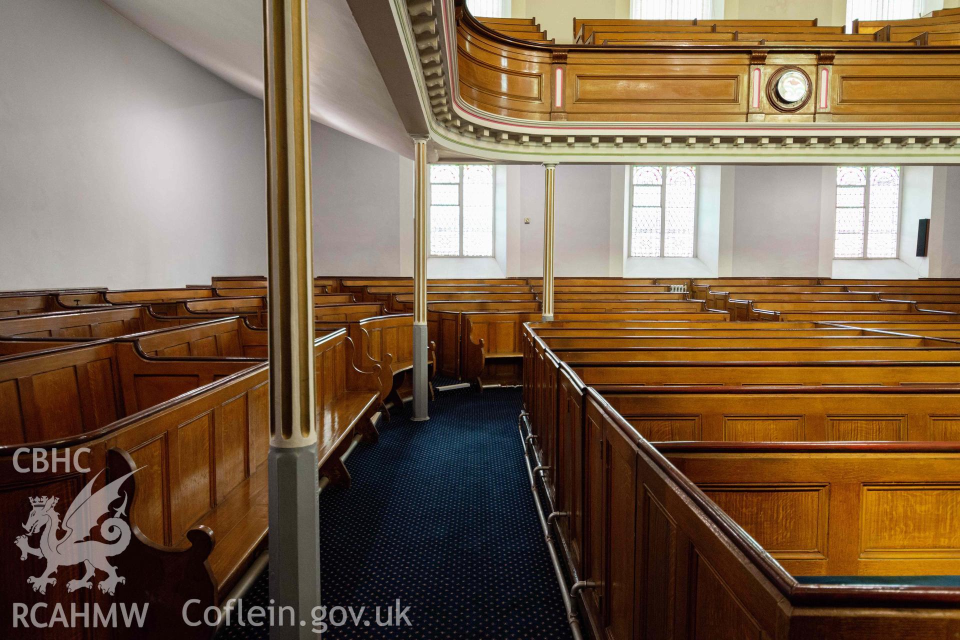 View along aisle towards rear. Looking west. Tabernacl Cardigan