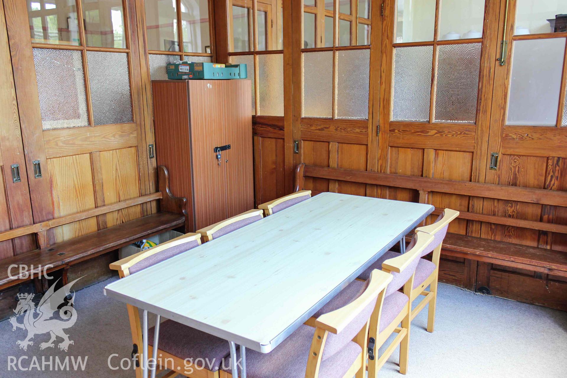 Vestry office table. Tabernacl Cardigan