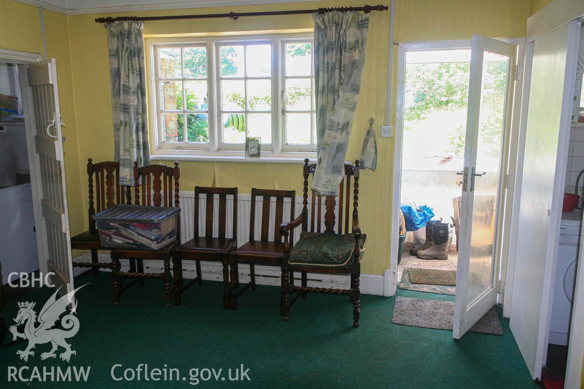 Hallway and door to rear lobby/porch and garden, The Croft