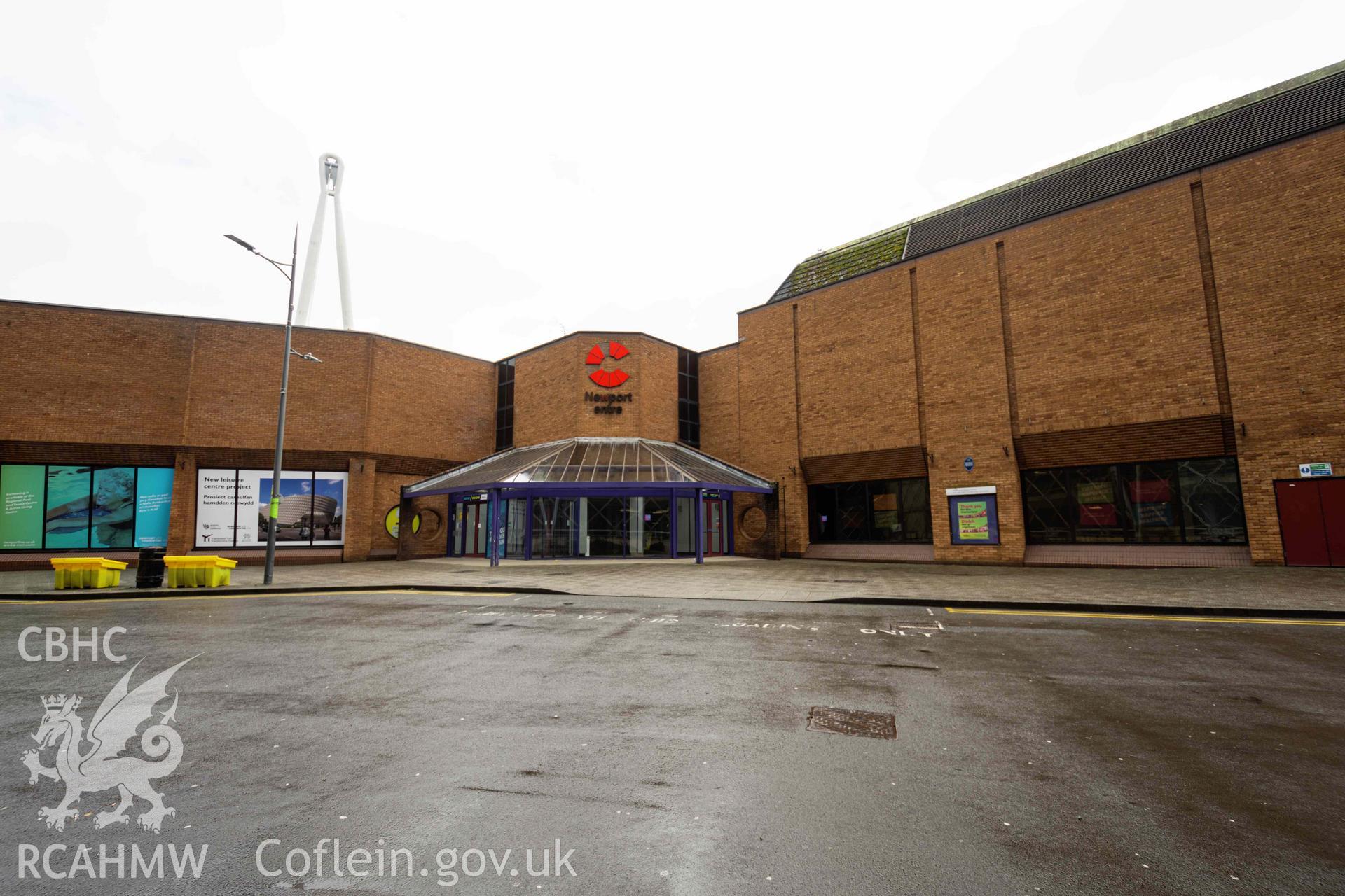 Main (west) entrance from across the street. Newport Centre