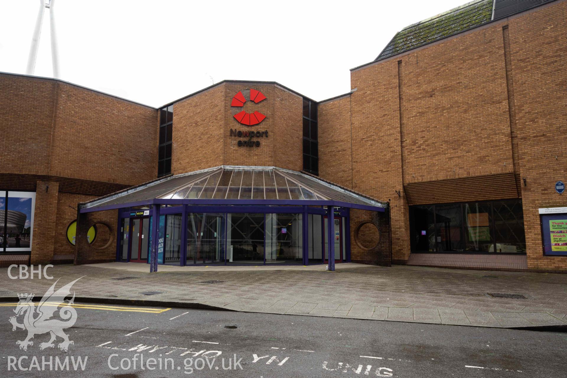 Main (west) entrance from street. Newport Centre