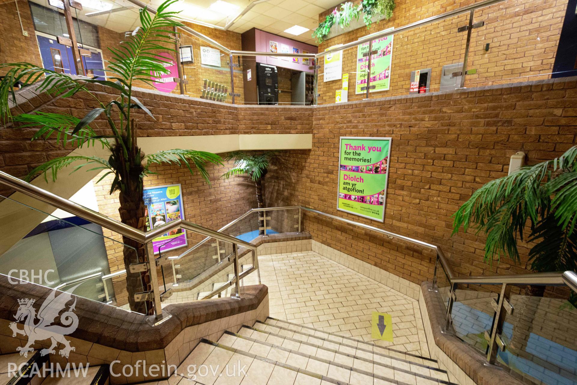 Main staircase, looking down. Newport Centre