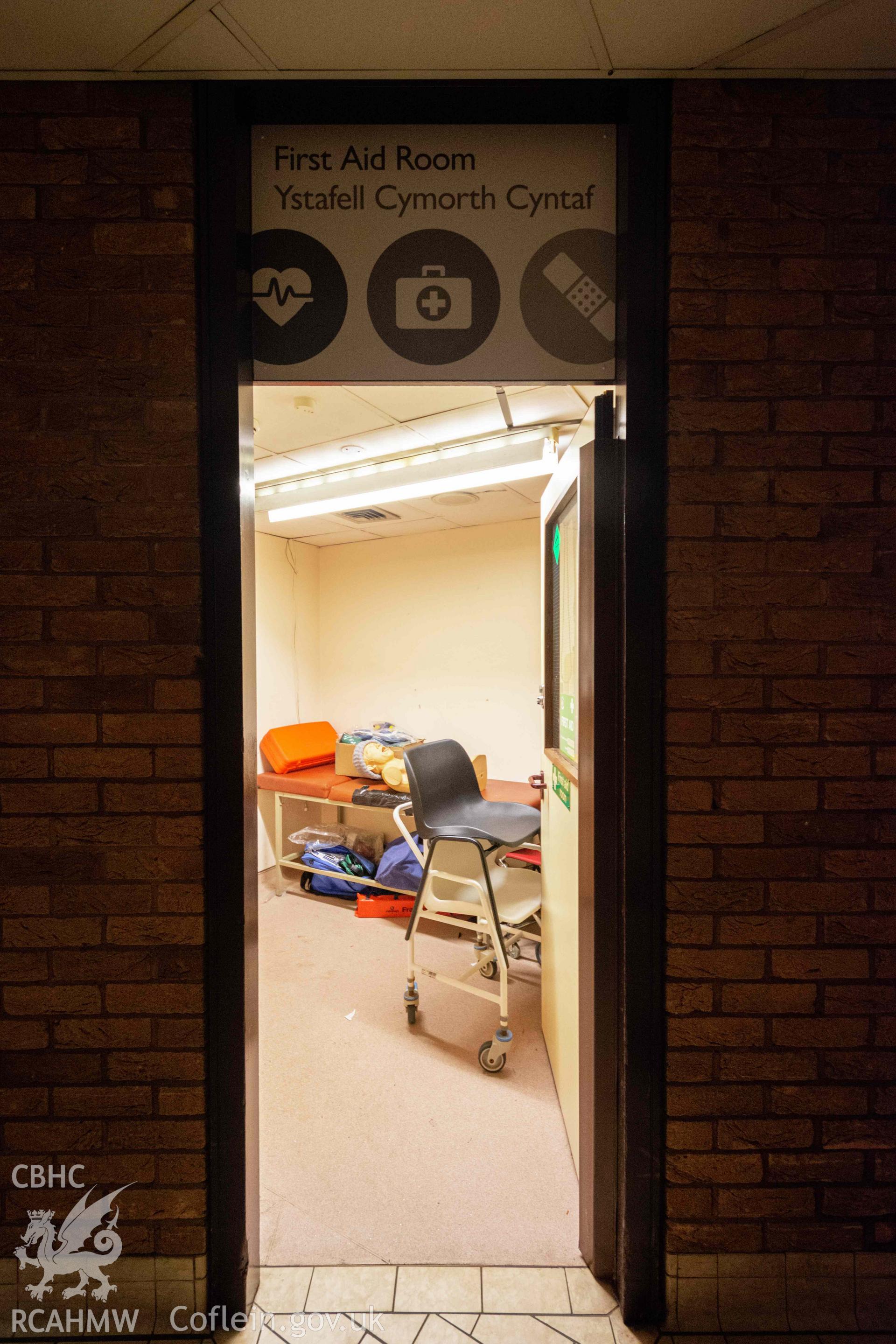 First Aid Room. Ground floor. Newport Centre