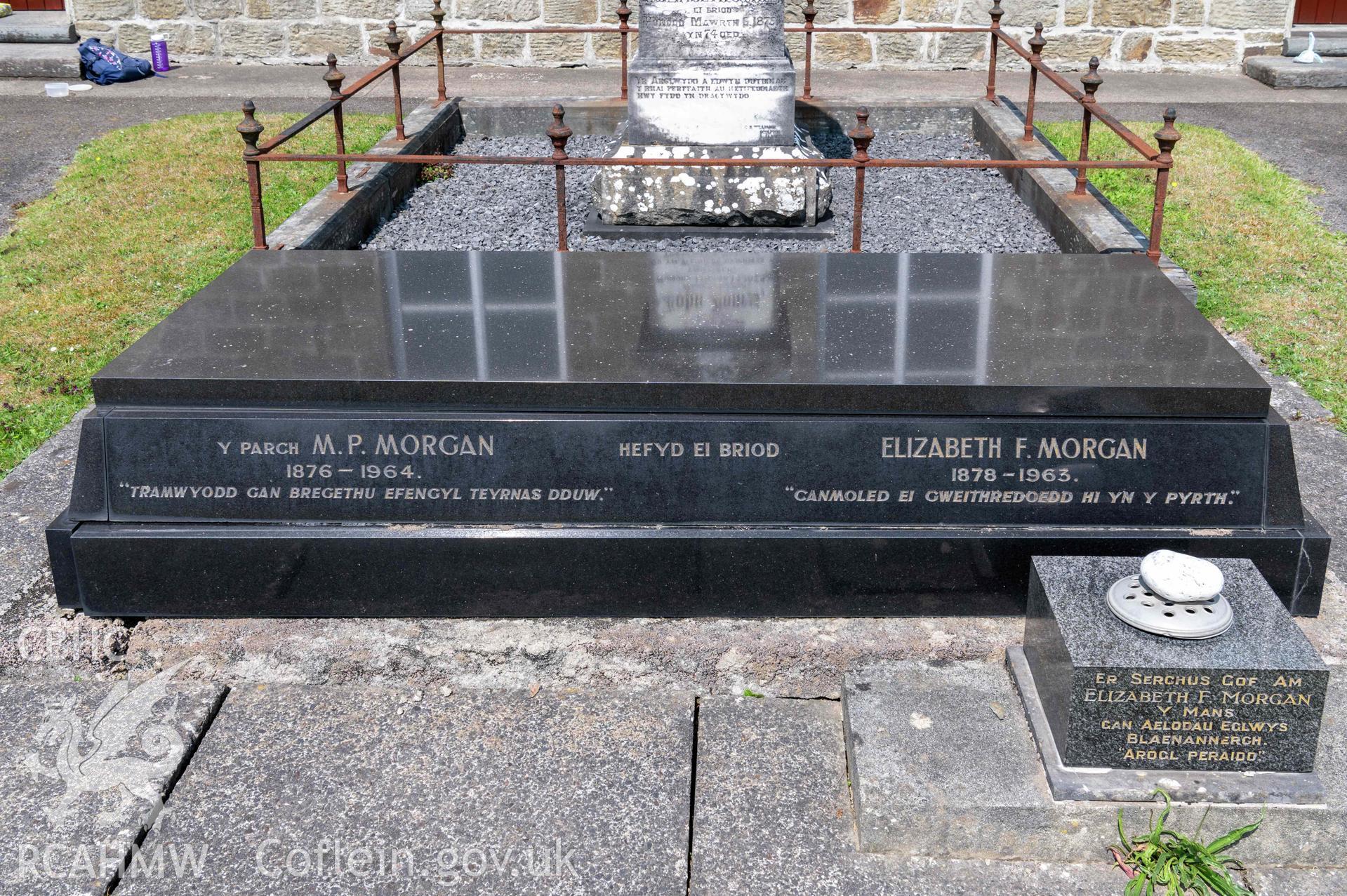 Blaenannerch Chapel, memorial to Rev and Elizabeth Morgan