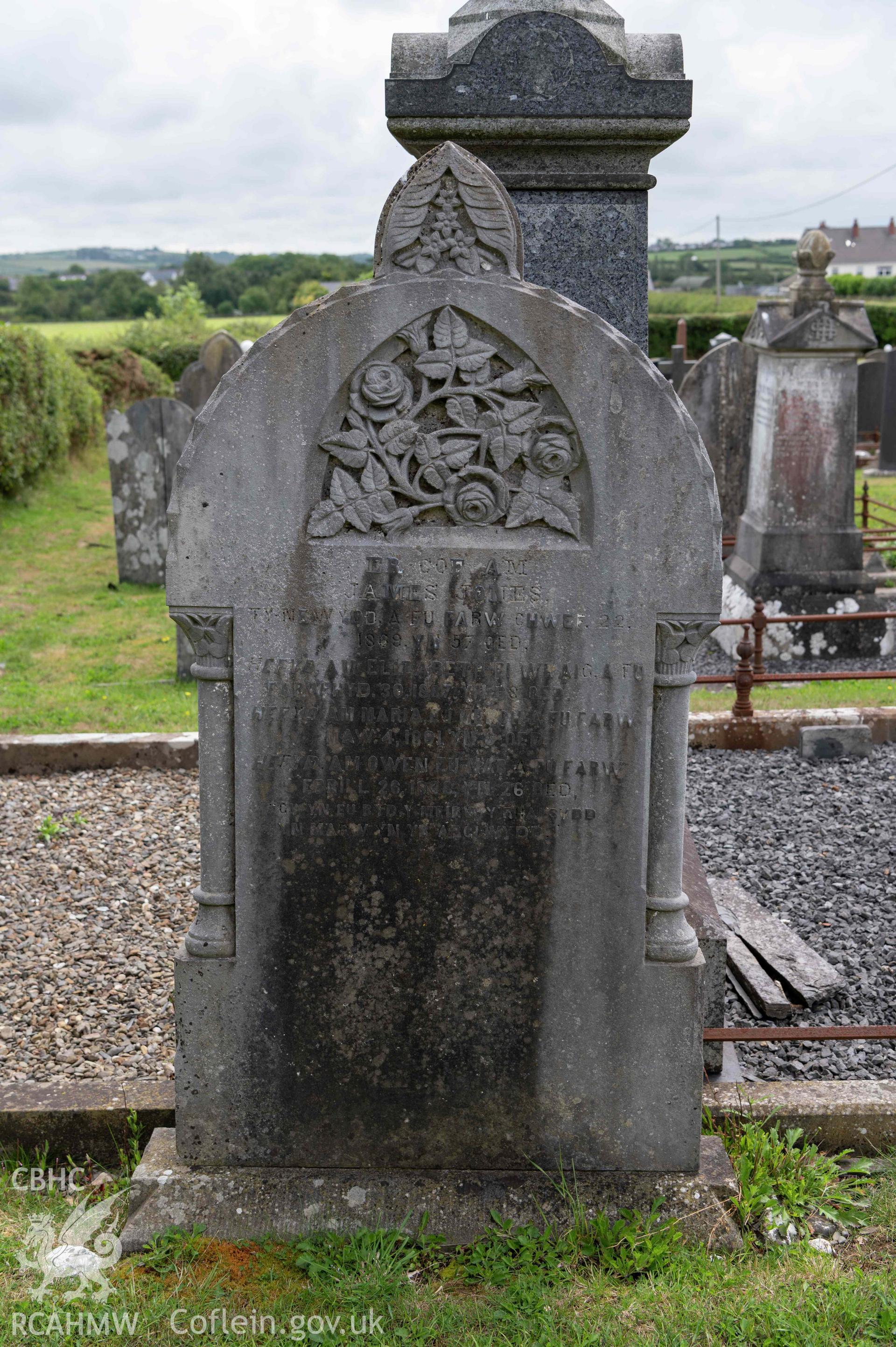 Blaenannerch Chapel, gravestone