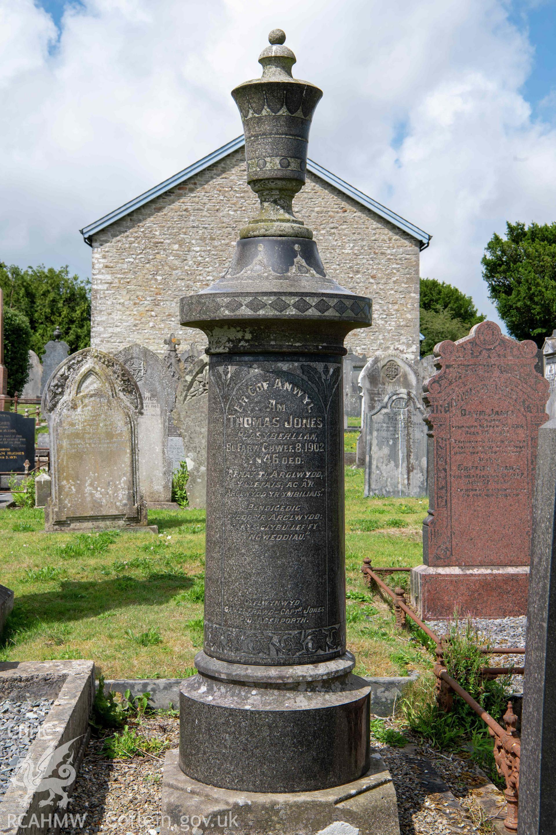 Blaenannerch Chapel, gravestone