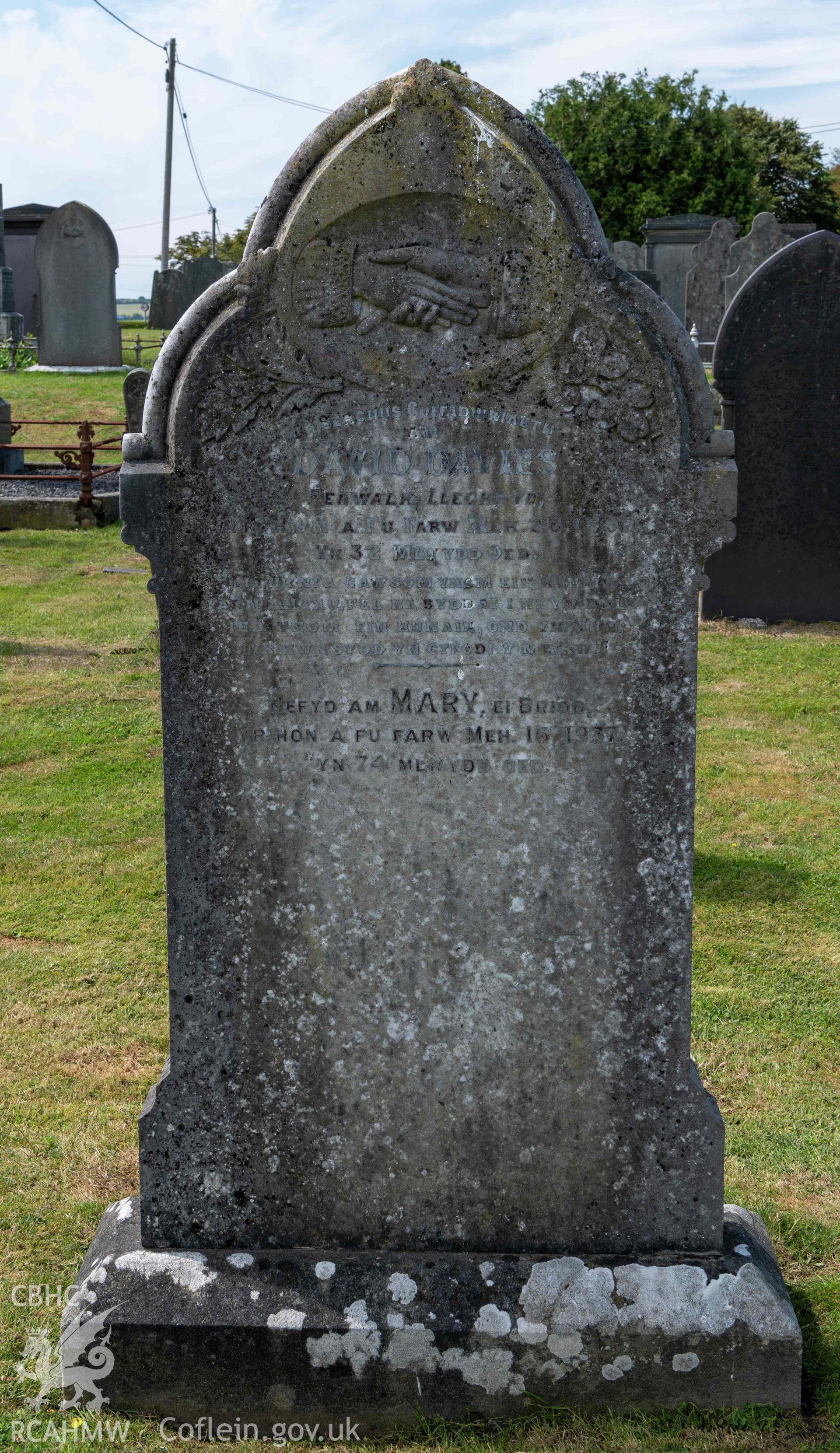 Blaenannerch Chapel, gravestone