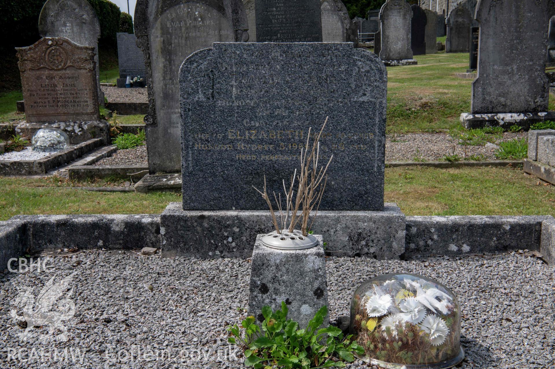 Blaenannerch Chapel, gravestone