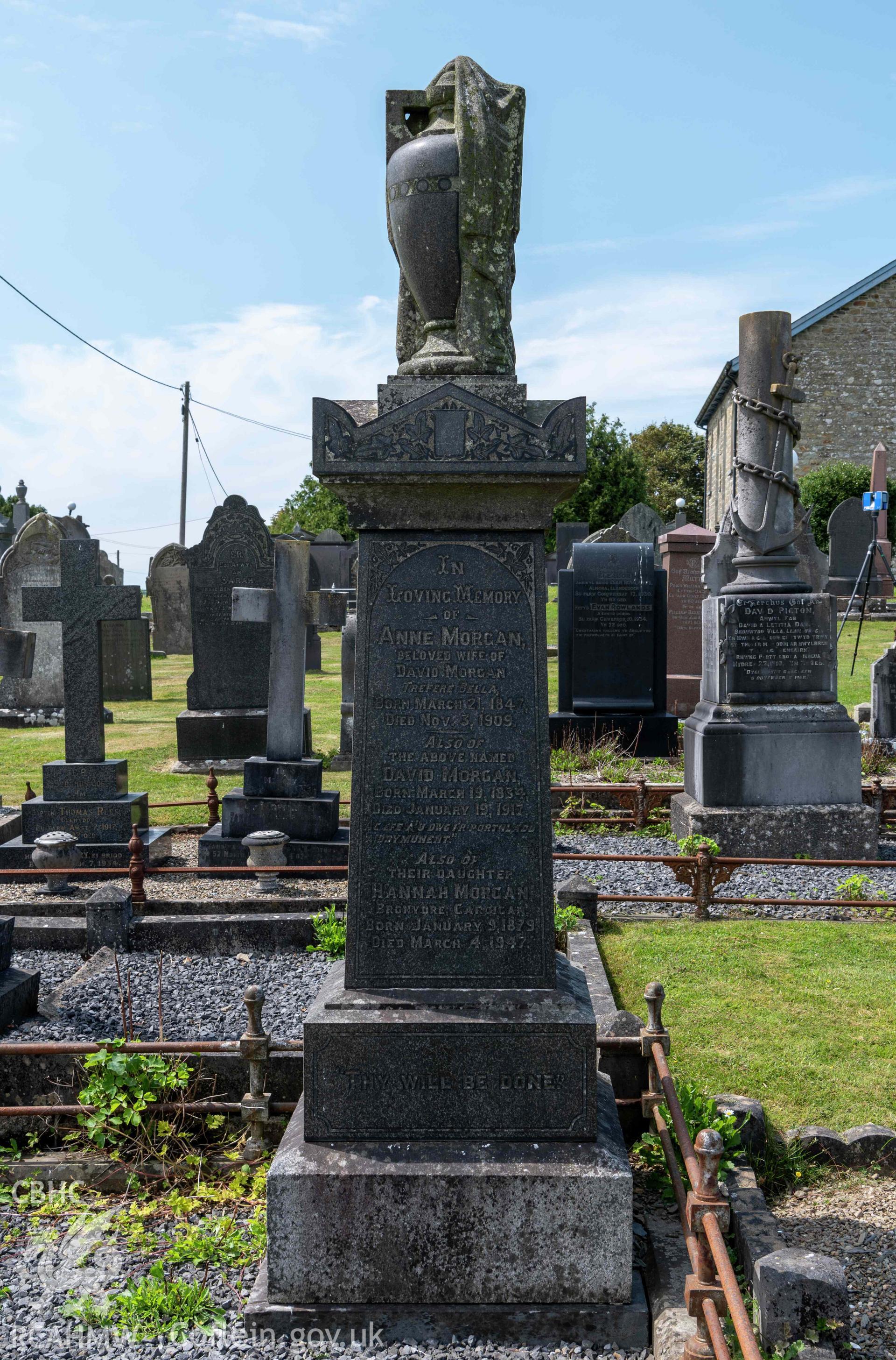 Blaenannerch Chapel, gravestone