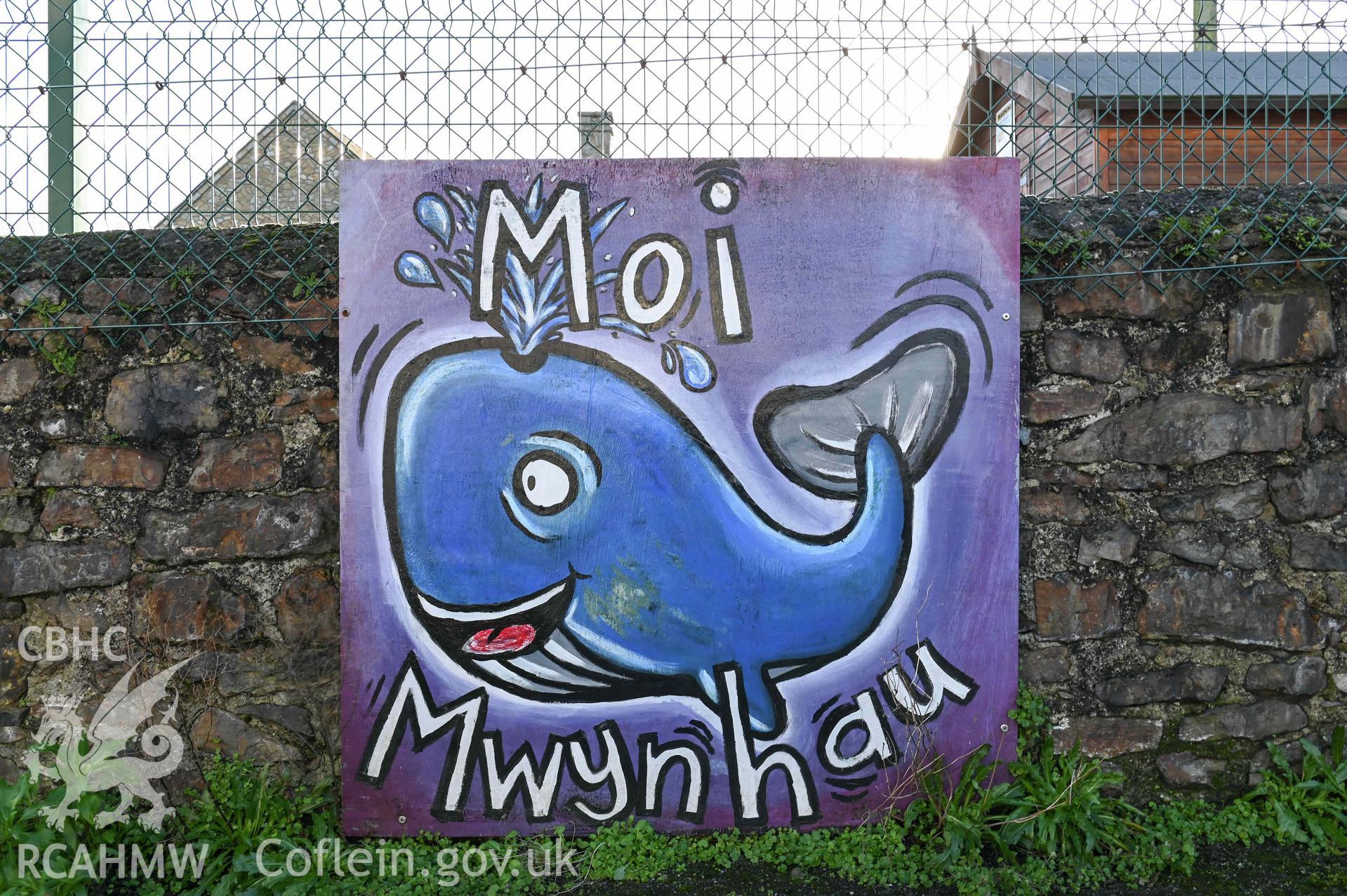 Ysgol Abersoch, playground - detail of character boards