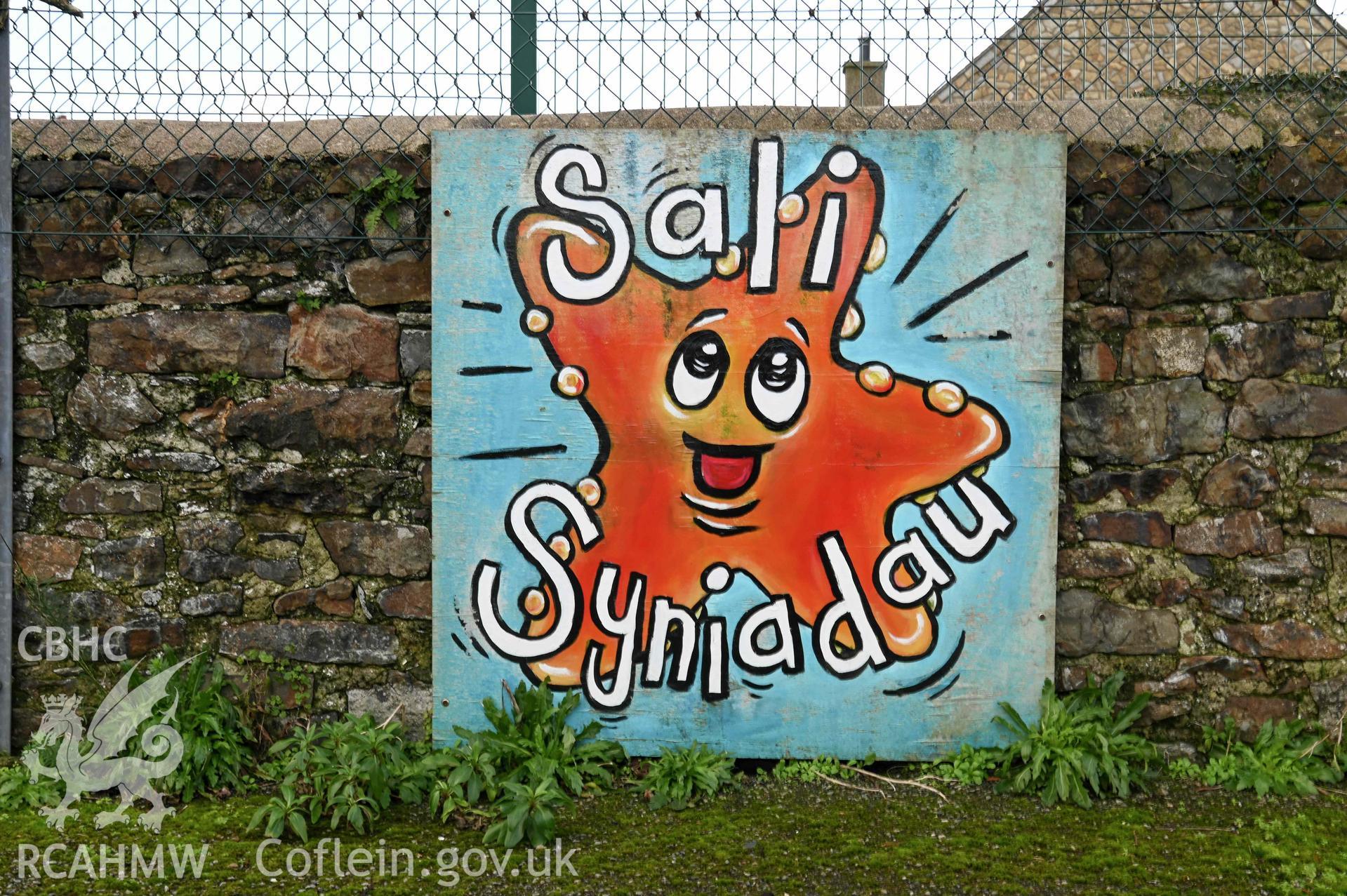 Ysgol Abersoch, playground - detail of character boards