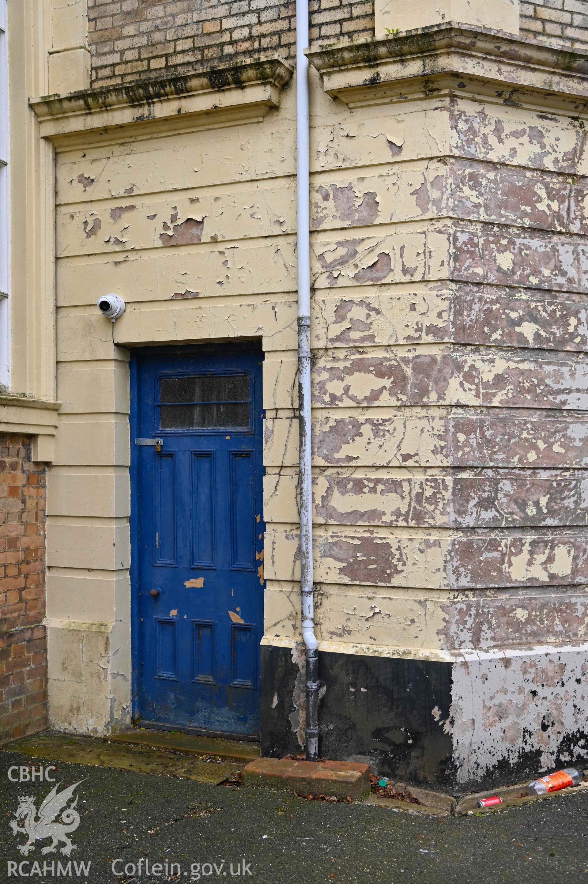 Beersheba Welsh Calvinistic Methodist Chapel - Detailed view of the door at the rear of the building, taken from North