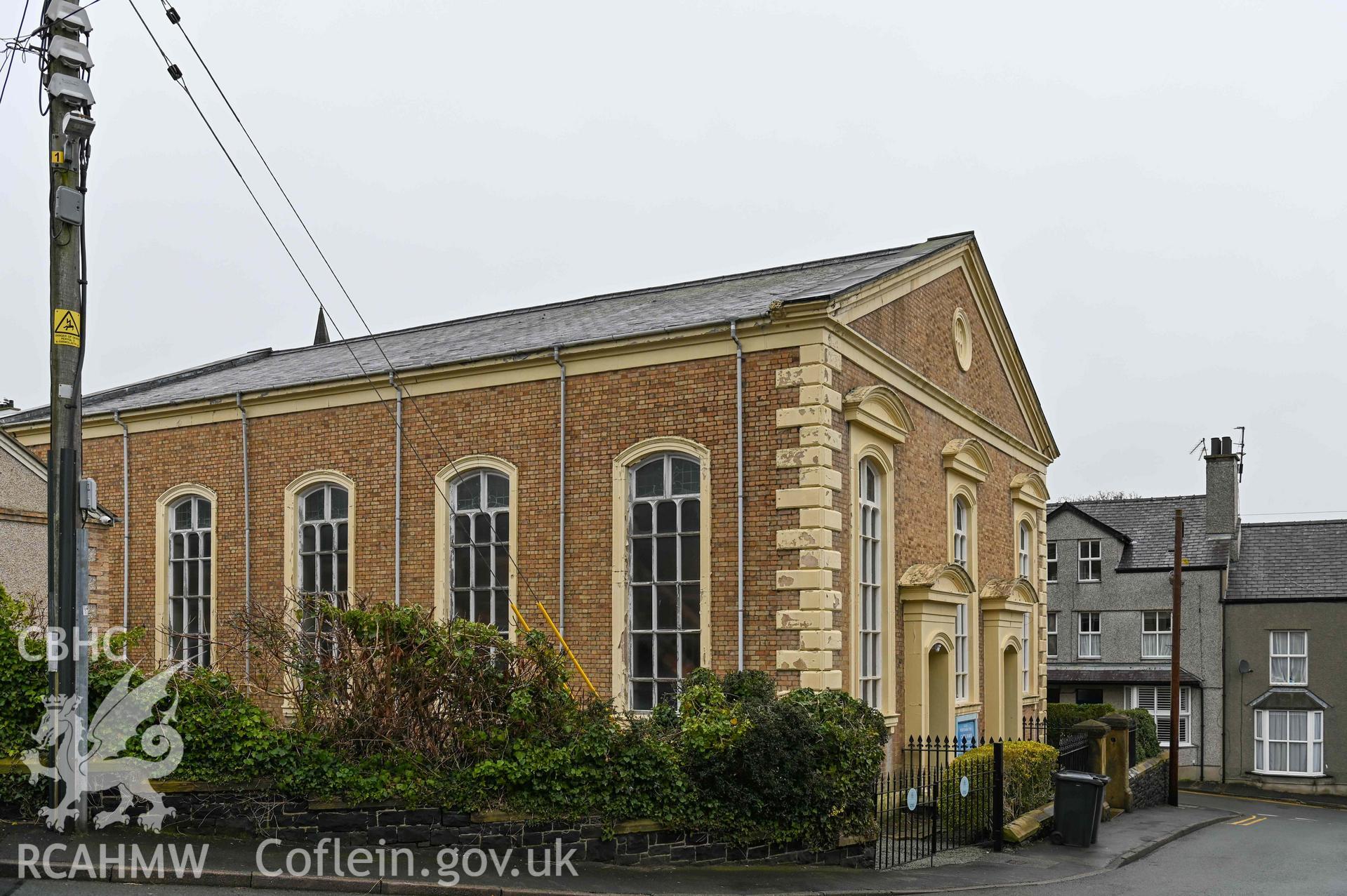 Beersheba Welsh Calvinistic Methodist Chapel - View of the front and side of the church, taken from South