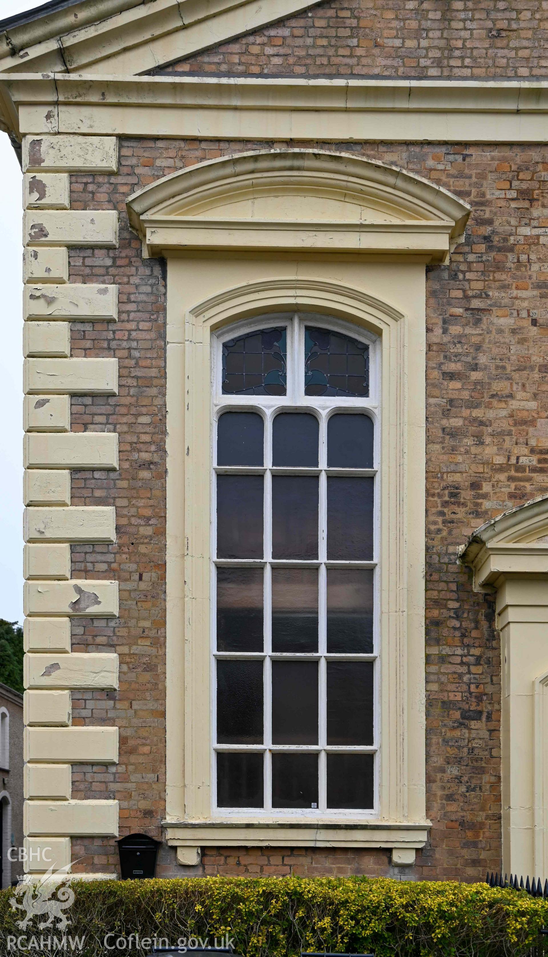 Beersheba Welsh Calvinistic Methodist Chapel - Detailed view of a church window, taken from South-East