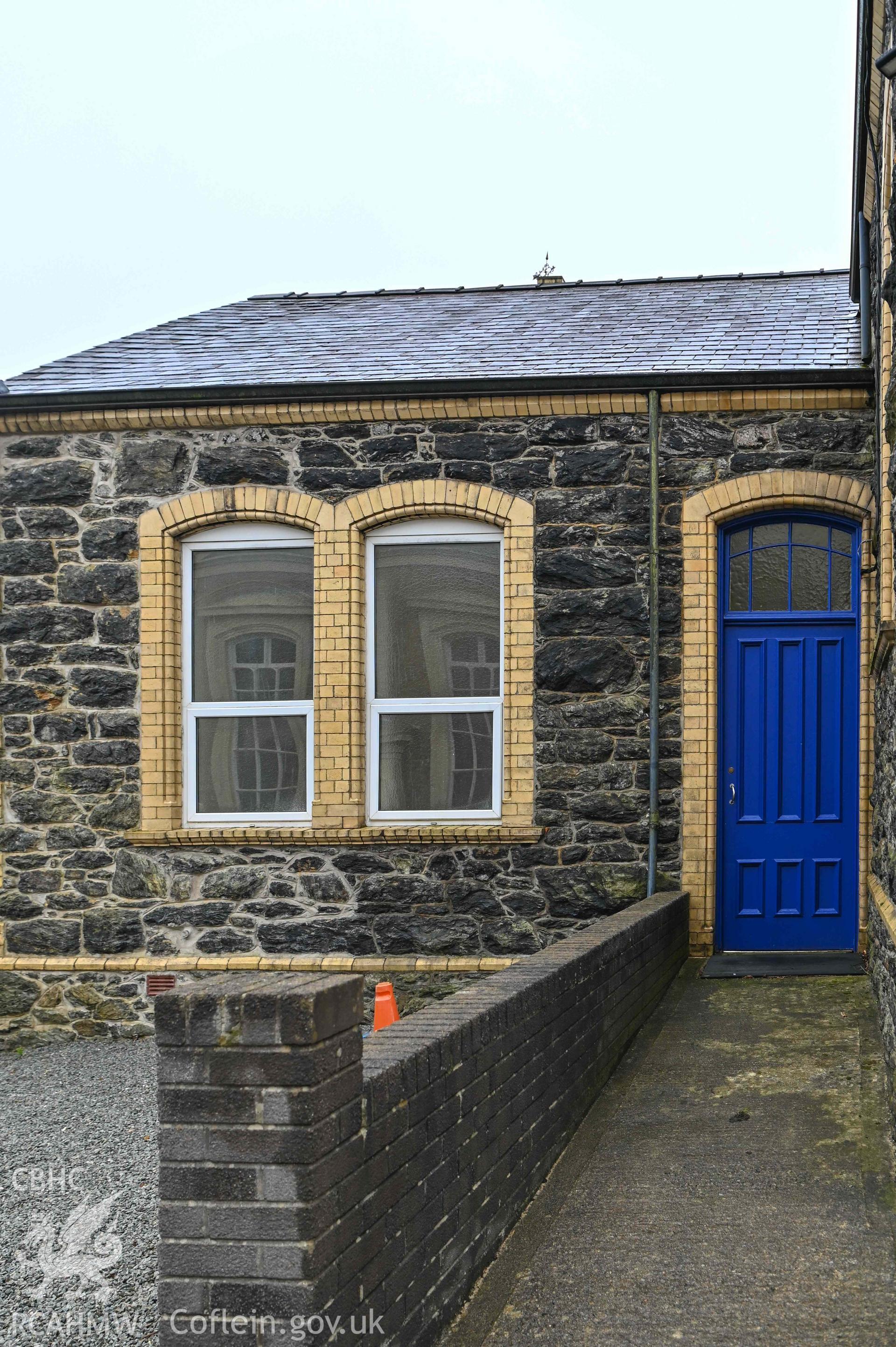 Beersheba Welsh Calvinistic Methodist Chapel - View of the side door to the schoolhouse, taken from North-West