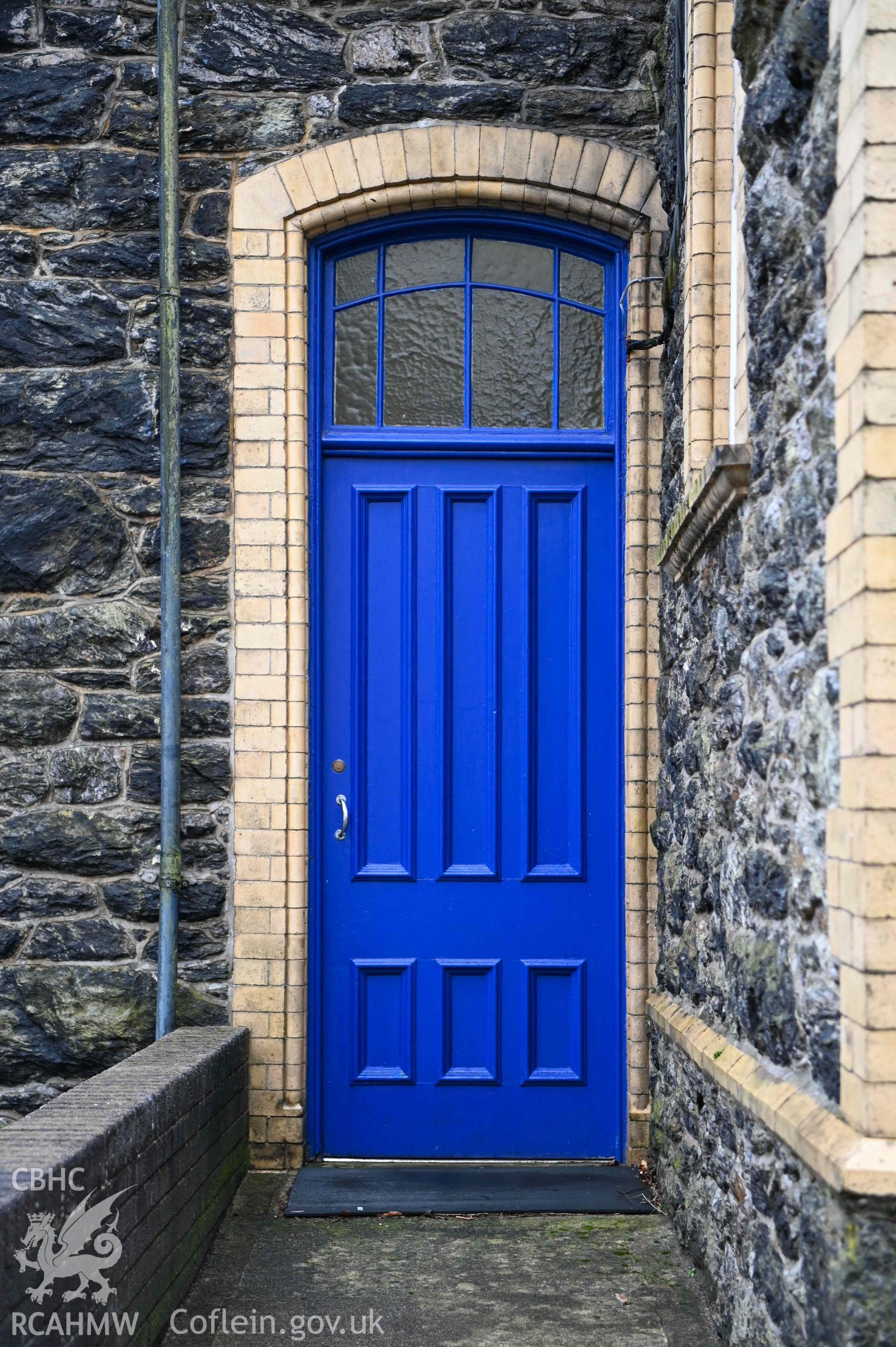 Beersheba Welsh Calvinistic Methodist Chapel - Detailed view of the side door to the schoolhouse,