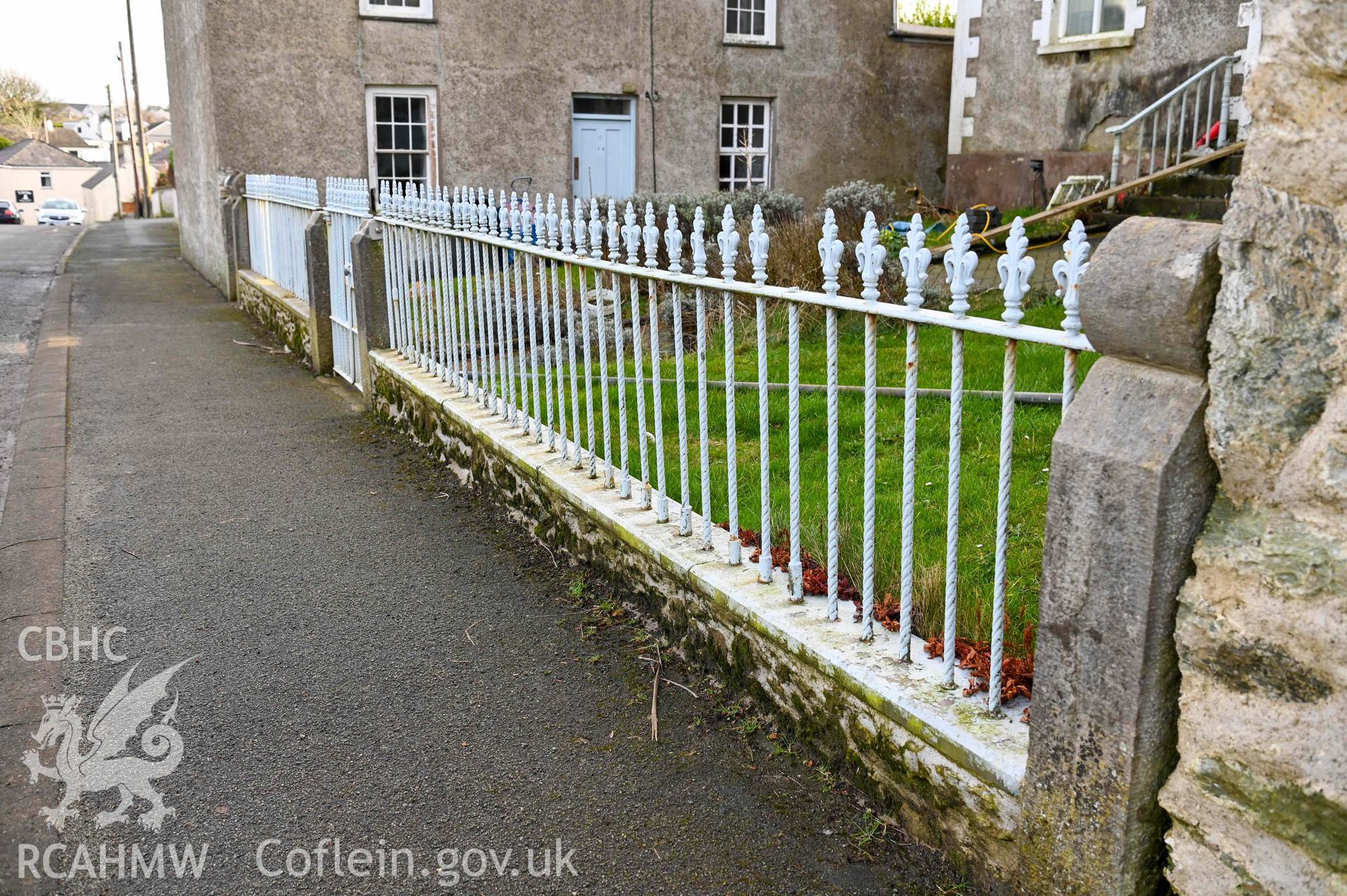 Bosrah Welsh Calvinistic Methodist Chapel - Detailed view of the railings at the entrance to the chapel