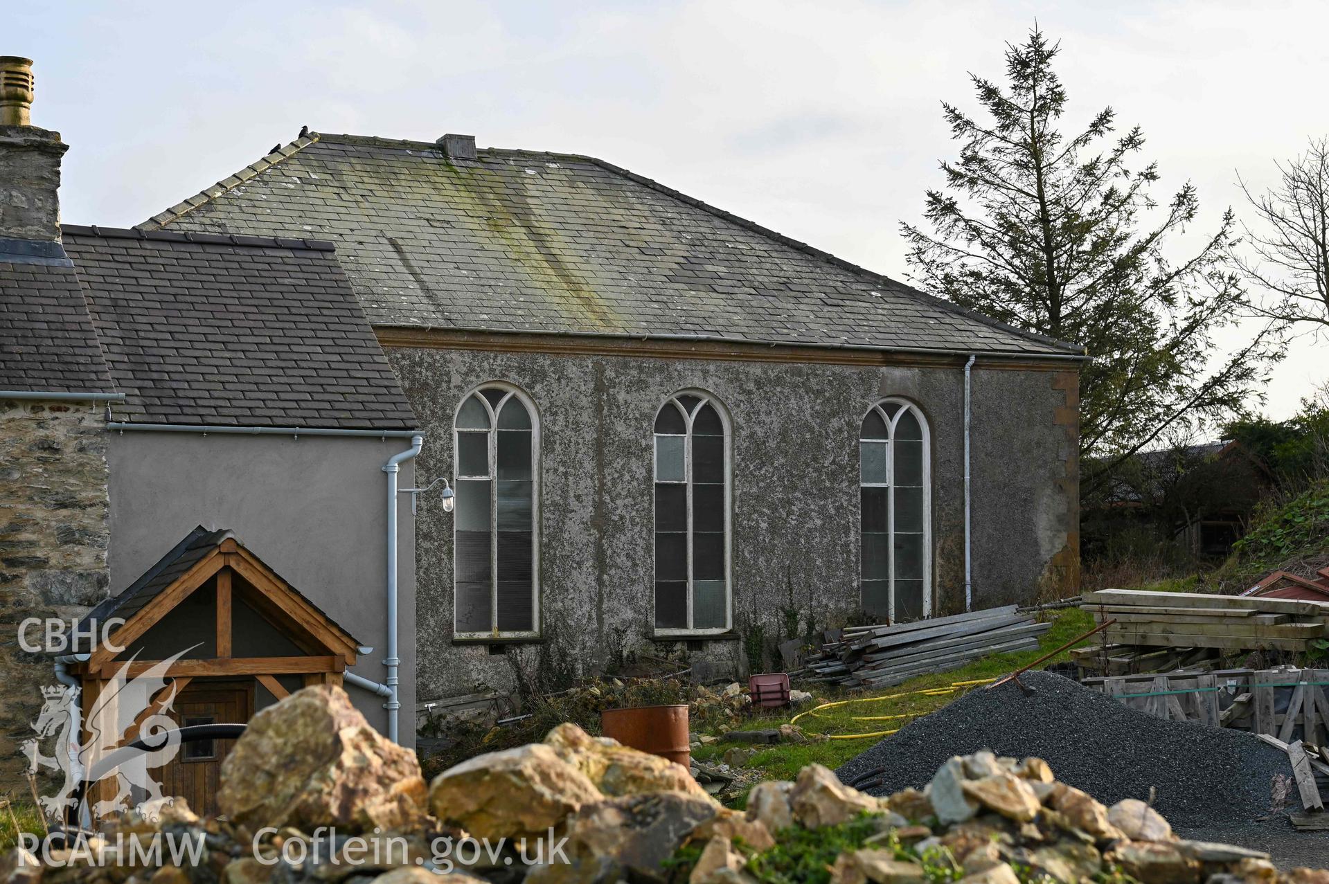 Bosrah Welsh Calvinistic Methodist Chapel - View of the rear of the church, taken from South-East