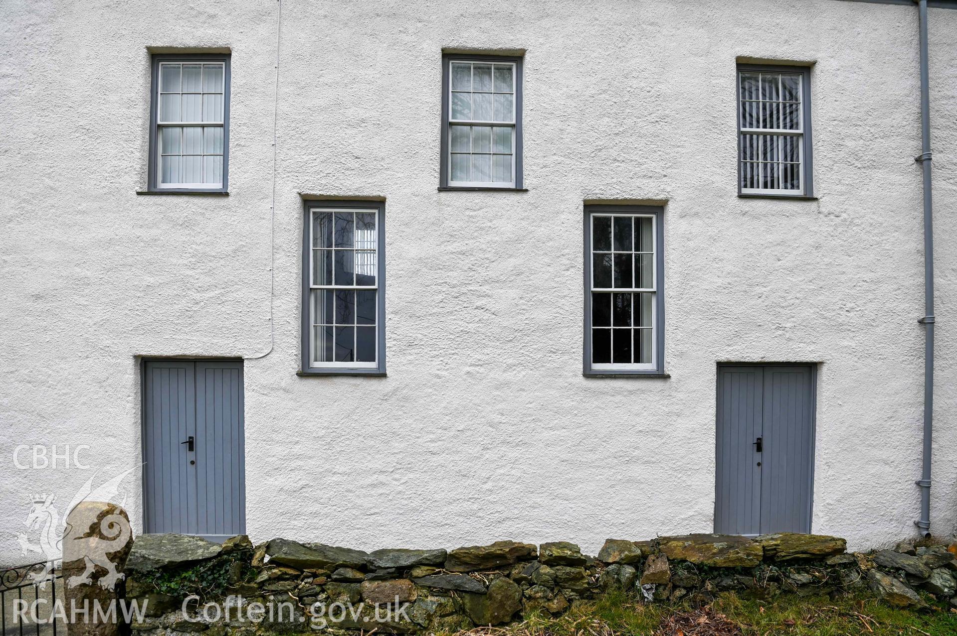 Capel and Ty Cildwrn - Detailed view of the chapel/house from the rear, taken from East