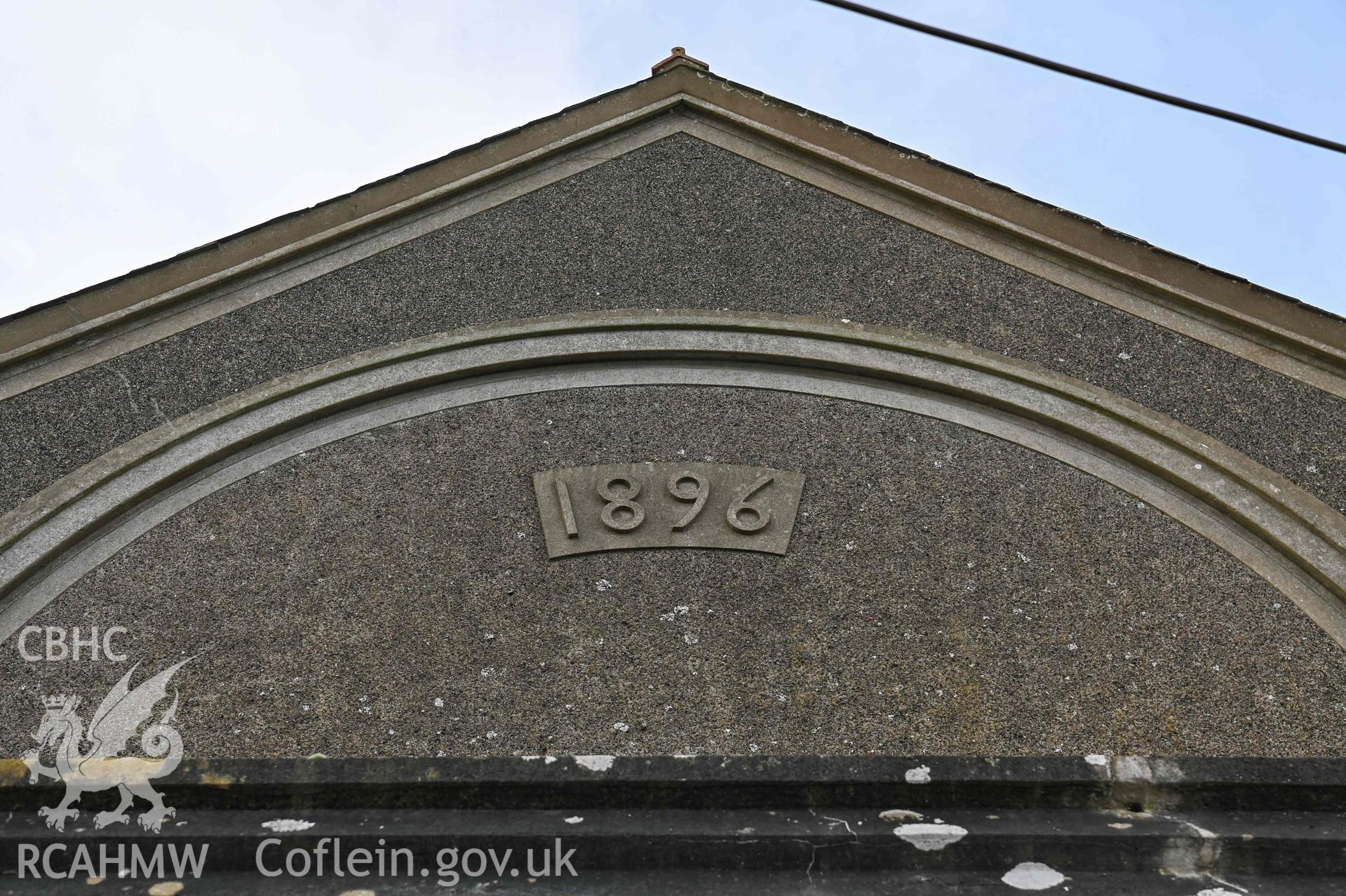 Brynyrefail Chapel - Detail of the chapel's façade, taken from North